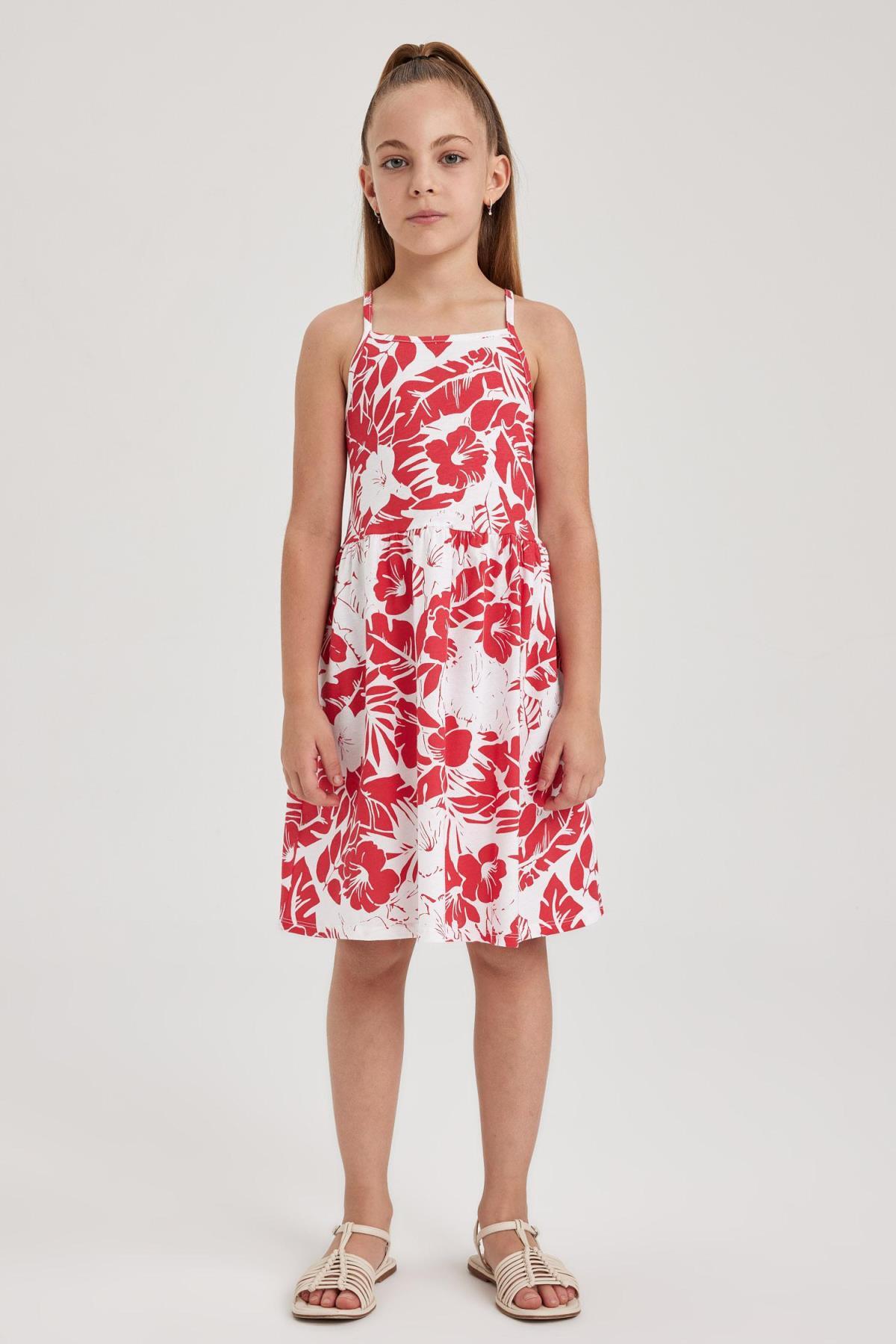 لباس مجلسی دخترانه قرمز دفکتوDefacto | B0674A823SM اورجینال - تصویر 2