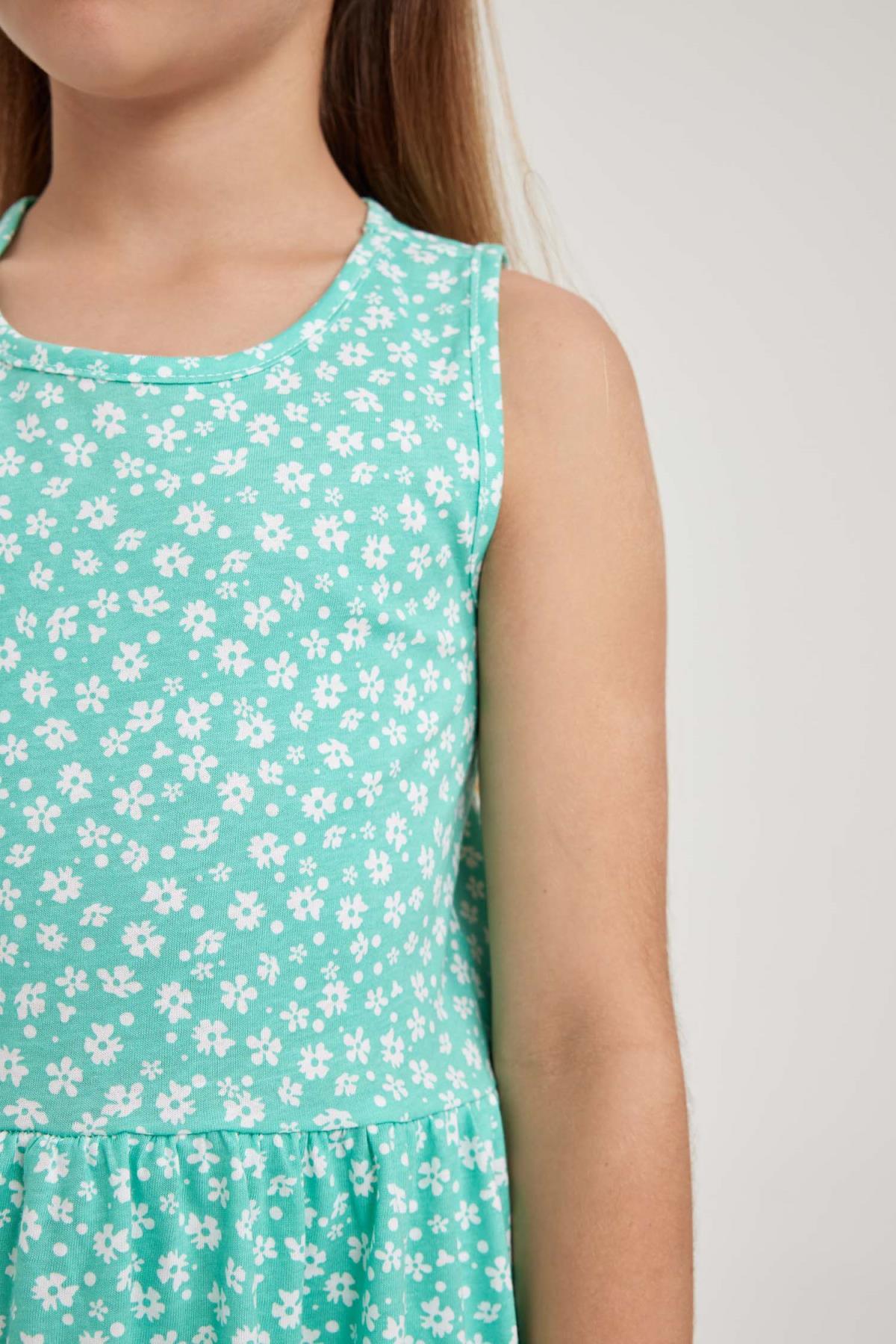 لباس مجلسی دخترانه سبز دفکتوDefacto | B0673A823SM اورجینال - تصویر 5