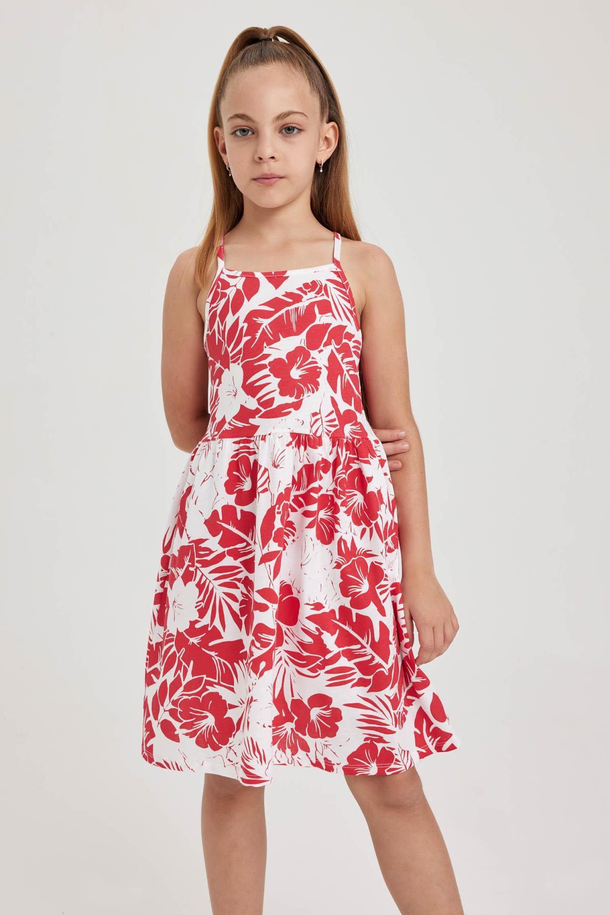 لباس مجلسی دخترانه قرمز دفکتوDefacto | B0674A823SM اورجینال - تصویر 3