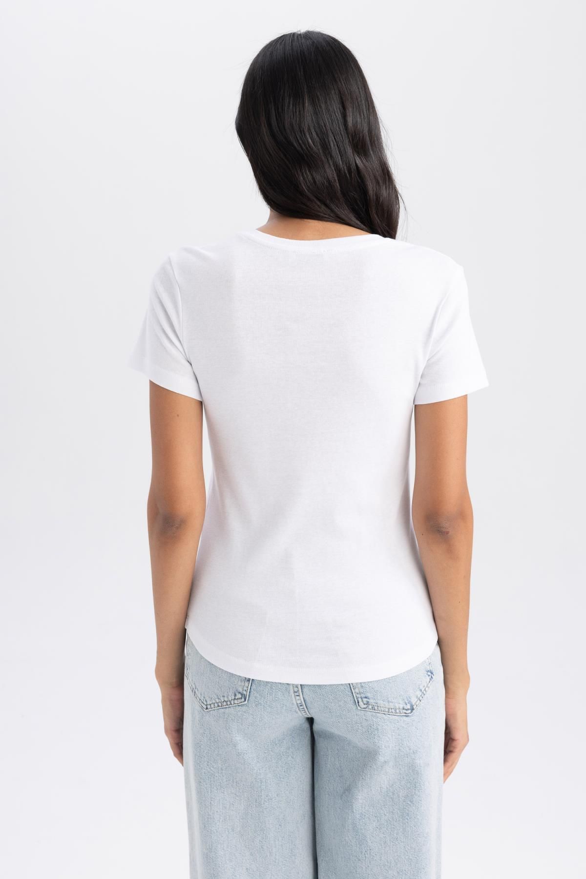 DeFacto-Slim Fit rövid ujjú póló 6