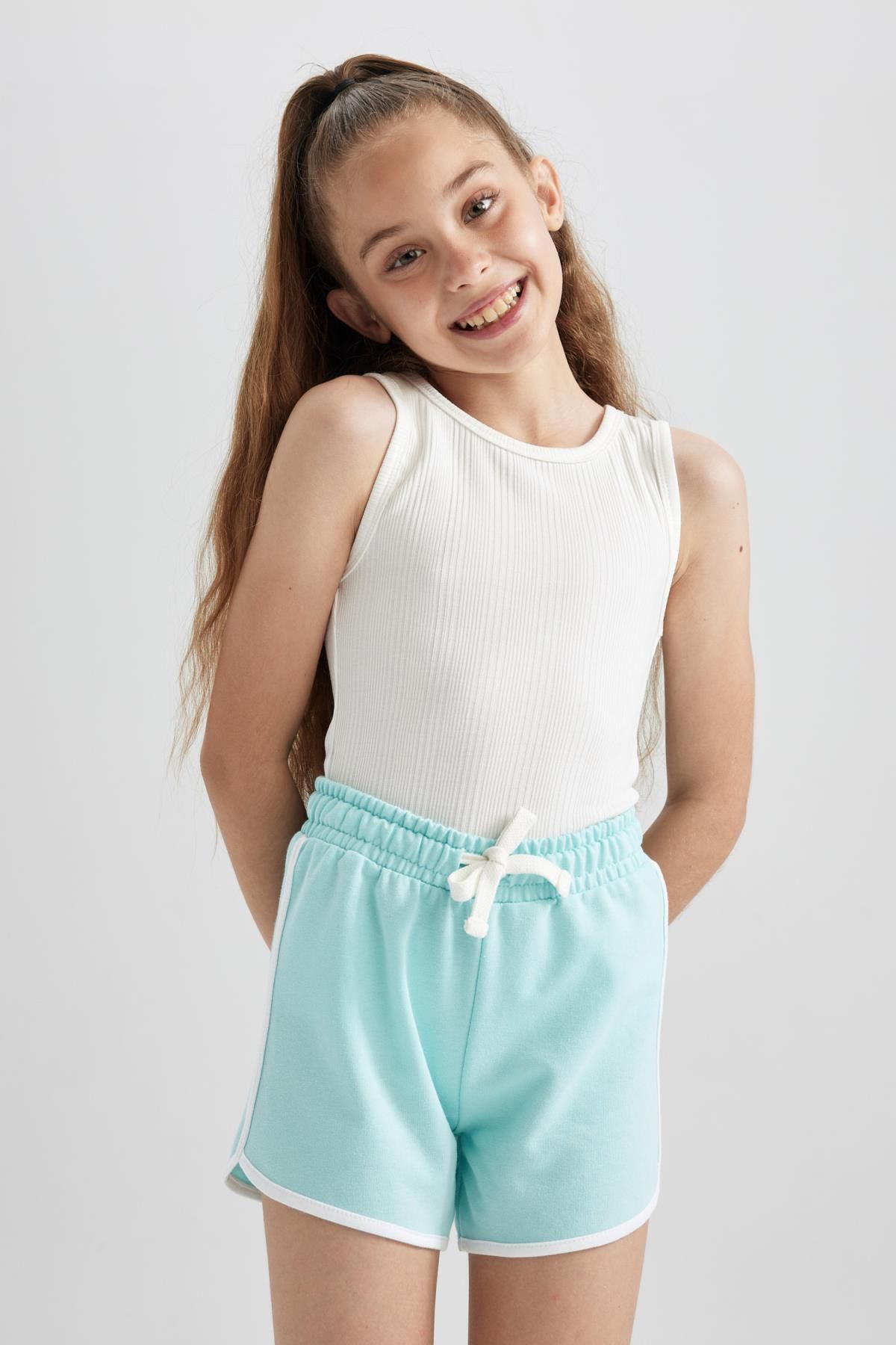 DeFacto Set Aus Sweatshirt Und Shorts Mit Normaler Passform Für Mädchen für Mädchen - 7–8 Jahre