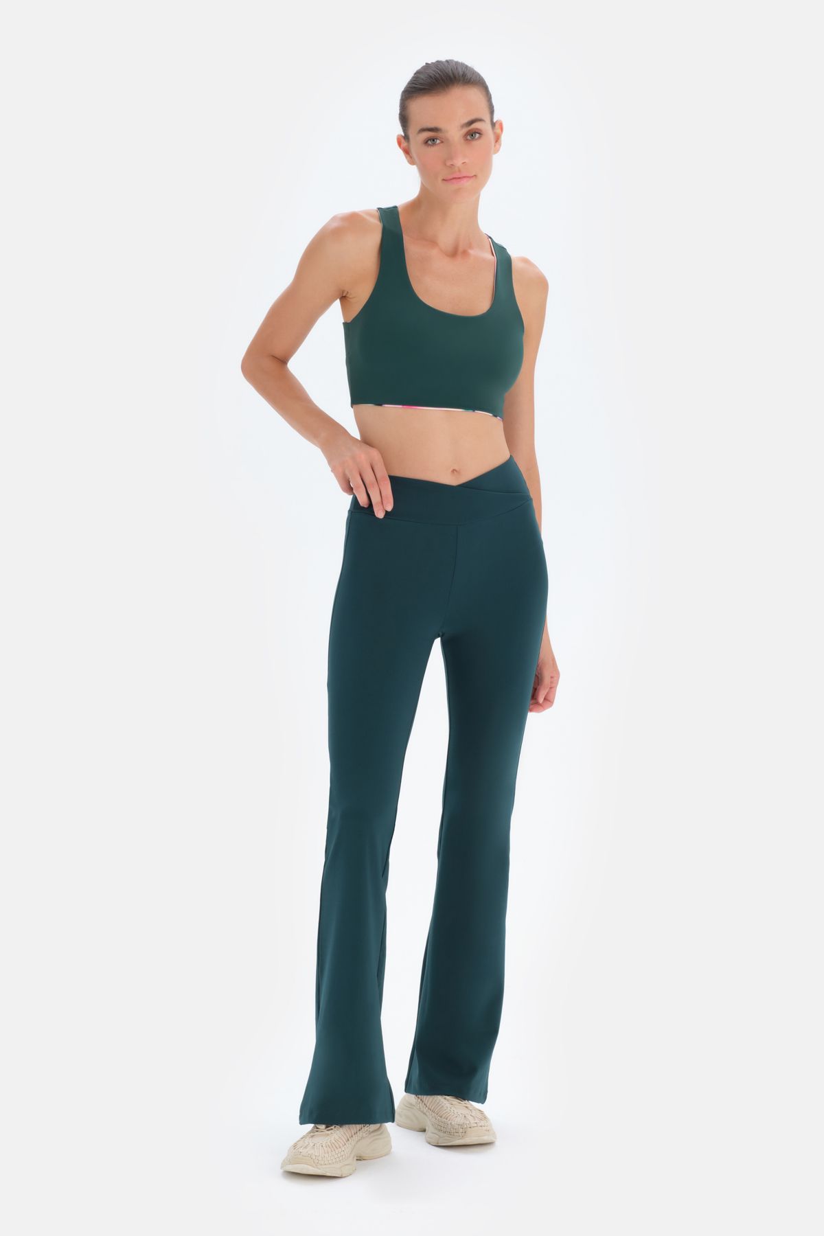 Dark green 2025 yoga pants
