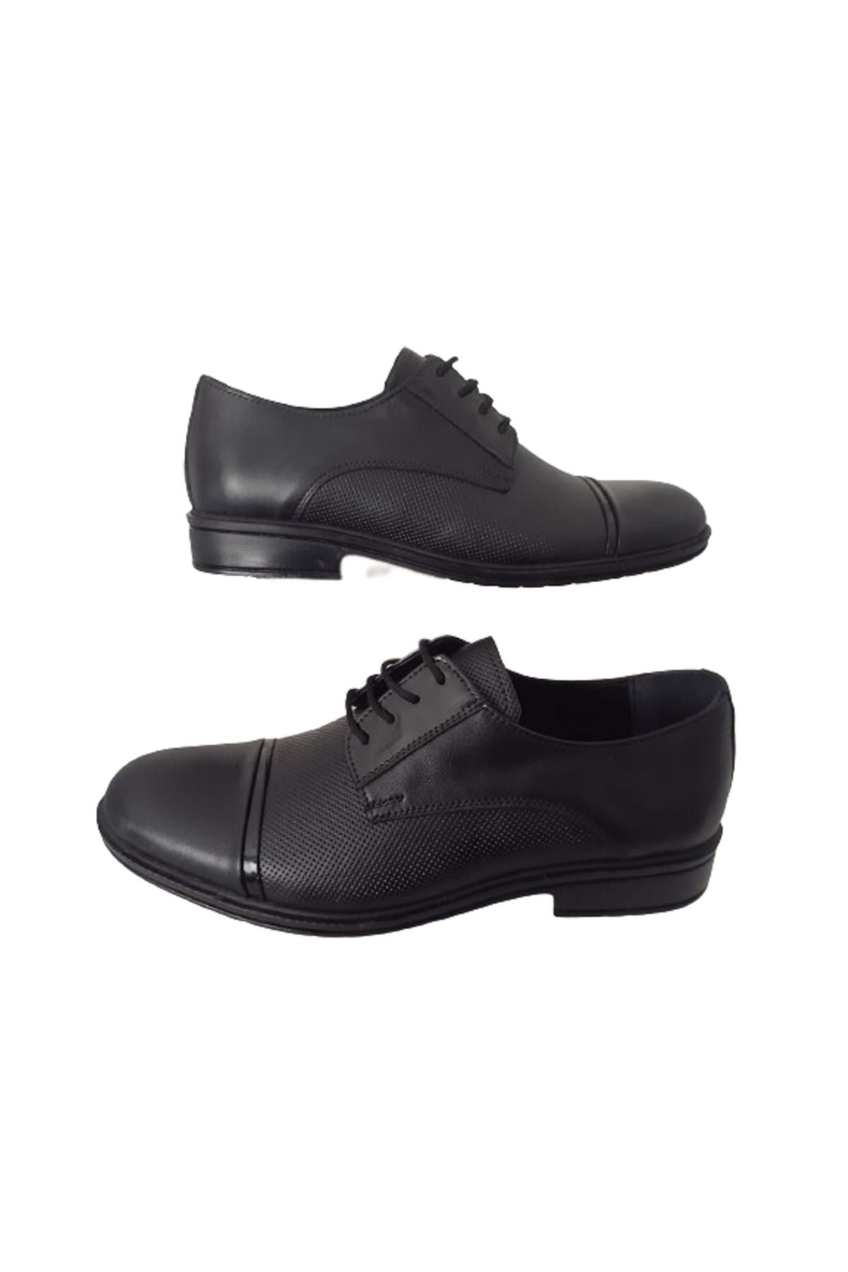 Golden-Pantofi din piele naturală cu șireturi, negri, eleganti, clasici 1