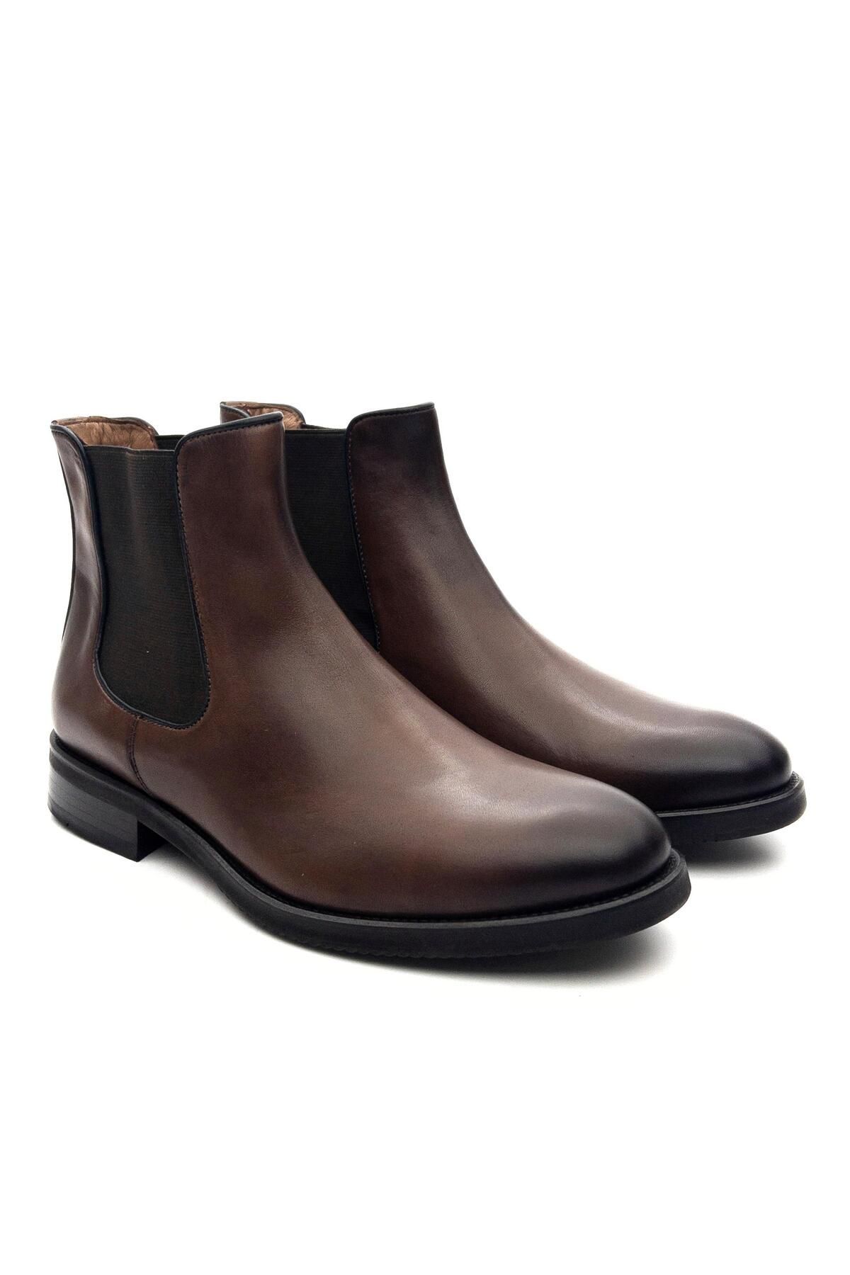 MARCOMEN 18167 Genuine Leather Elastic Chelsea Boots Trendyol