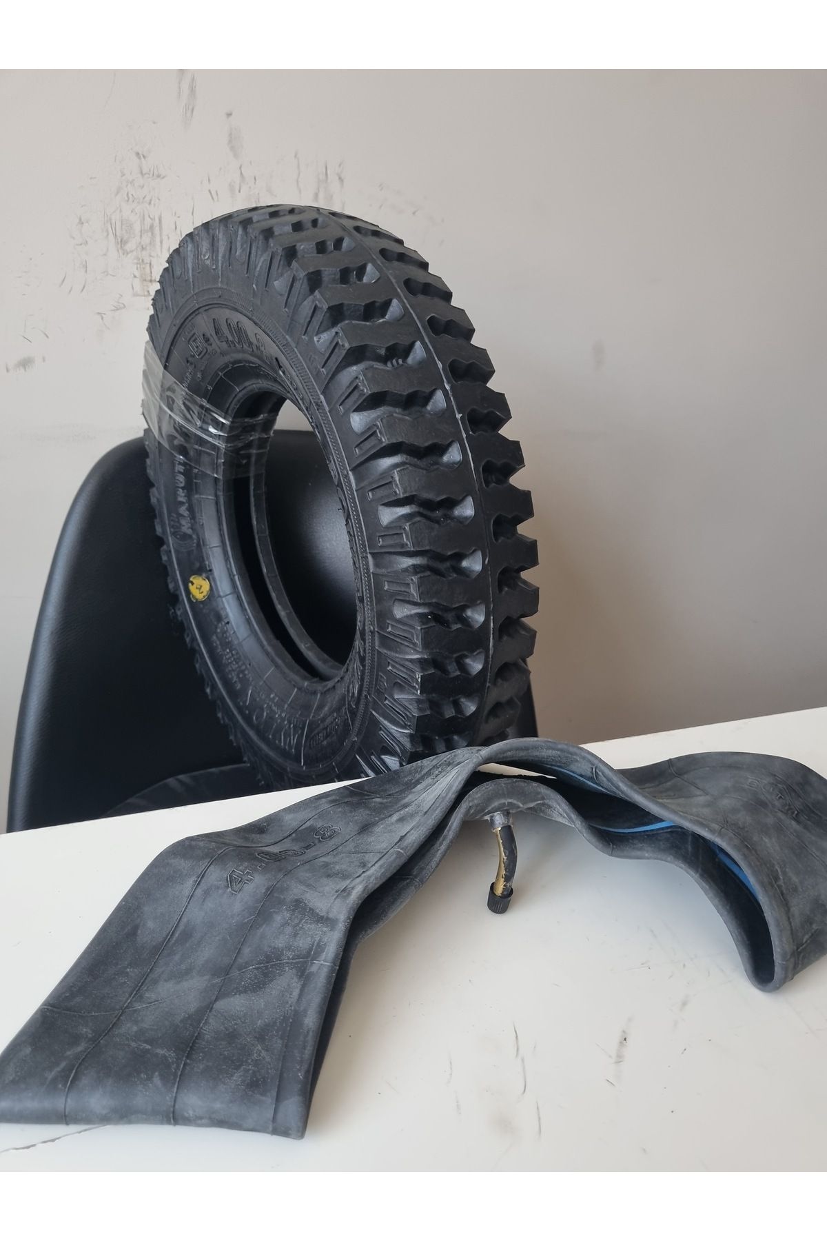 MARUTİ TYRES 400-8 (TUBETYPE) MOTORSİKLET/SEPET LASTİĞİ+ İÇ LASTİK SET POWERLUGSET1