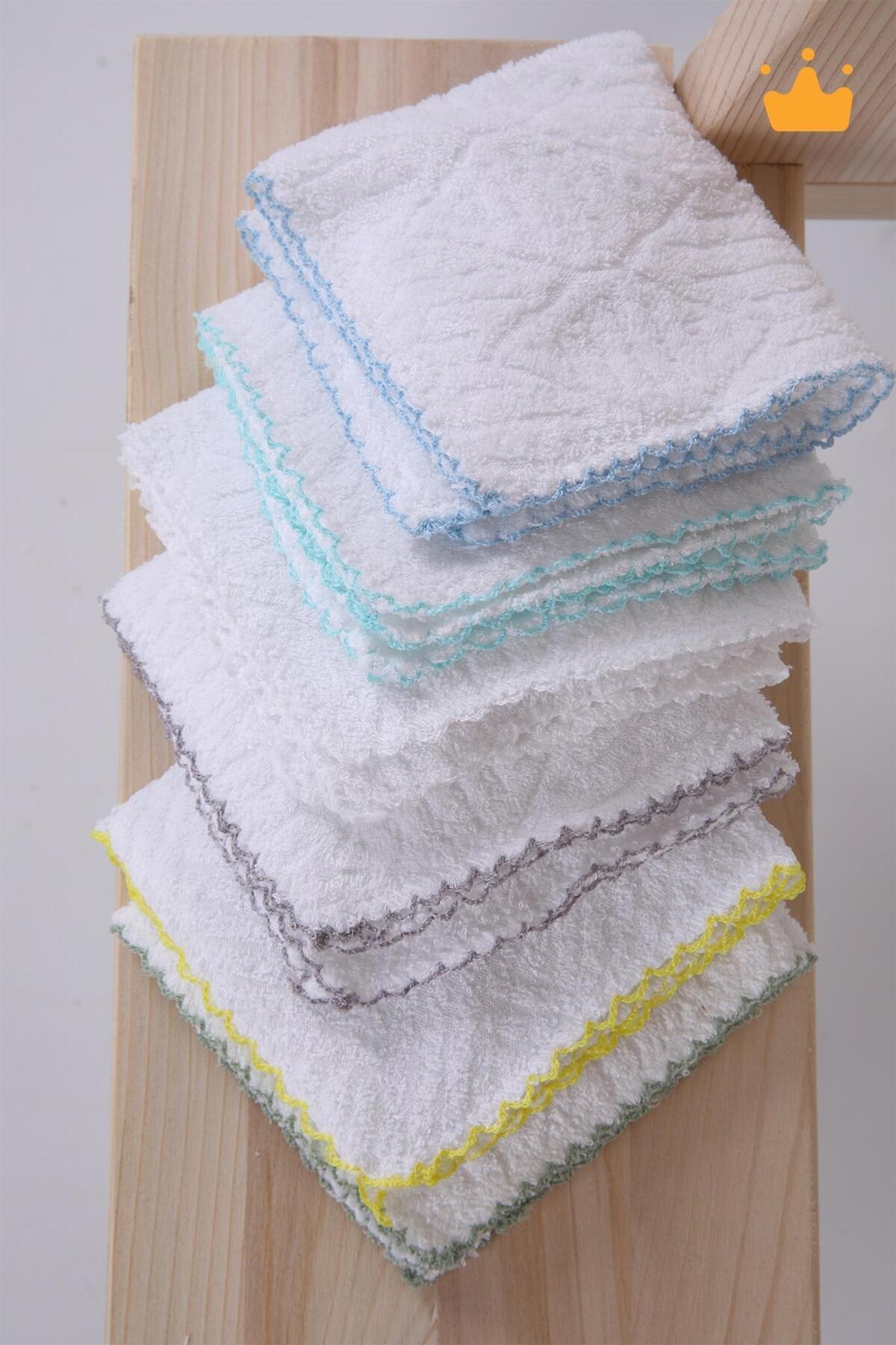 Babyhola Bebek Ağız Mendili ve Ter Havlusu 6'lı Paket Mavi 1071