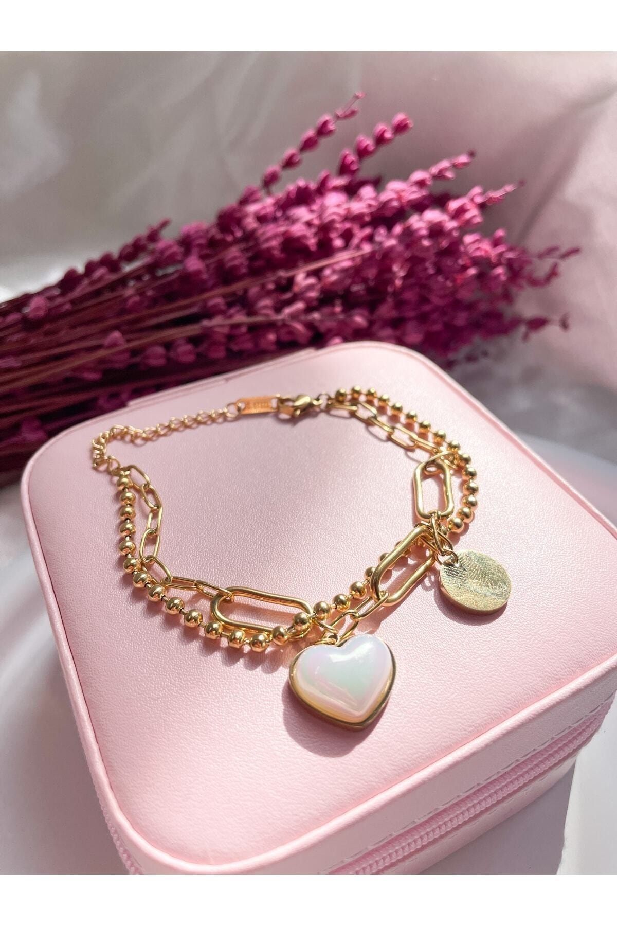 Heart shop chain bracelet