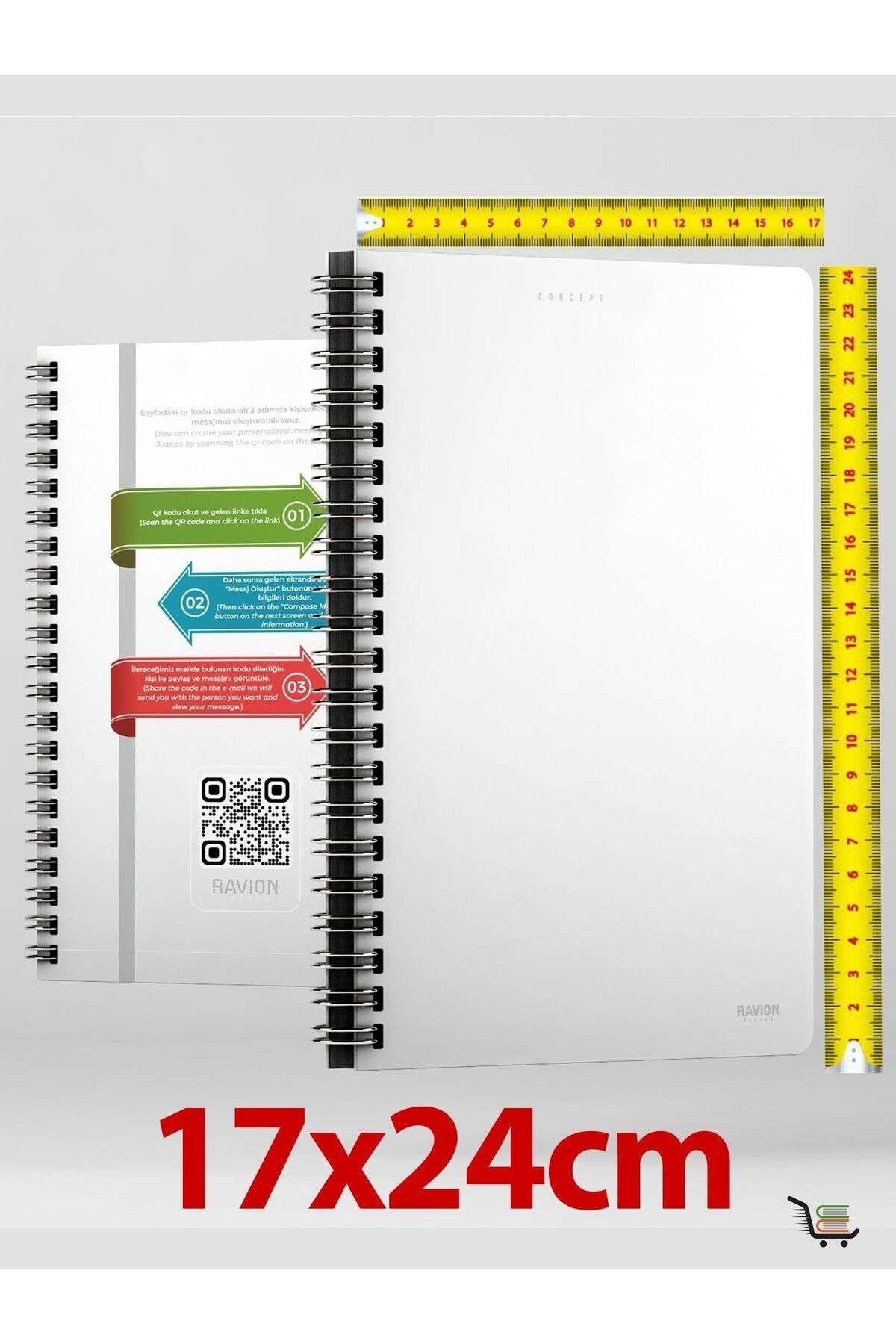 RAVİON-Concept Notebook Special Design Set of 4 (2 Squared-2 Lined) HzlKtpAL16 3
