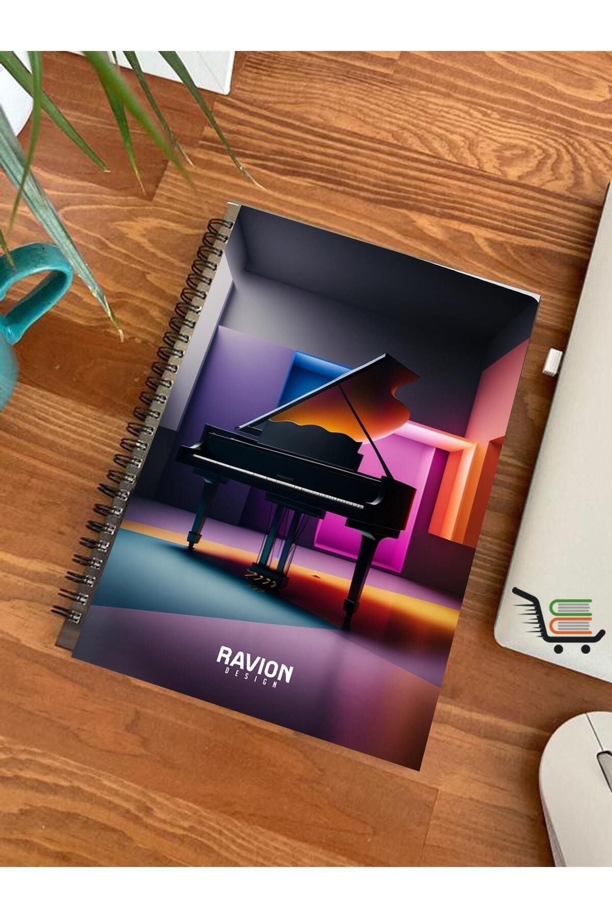RAVİON-Concept Notebook Special Design Set of 4 (2 Squared-2 Lined) HzlKtpAL16 6