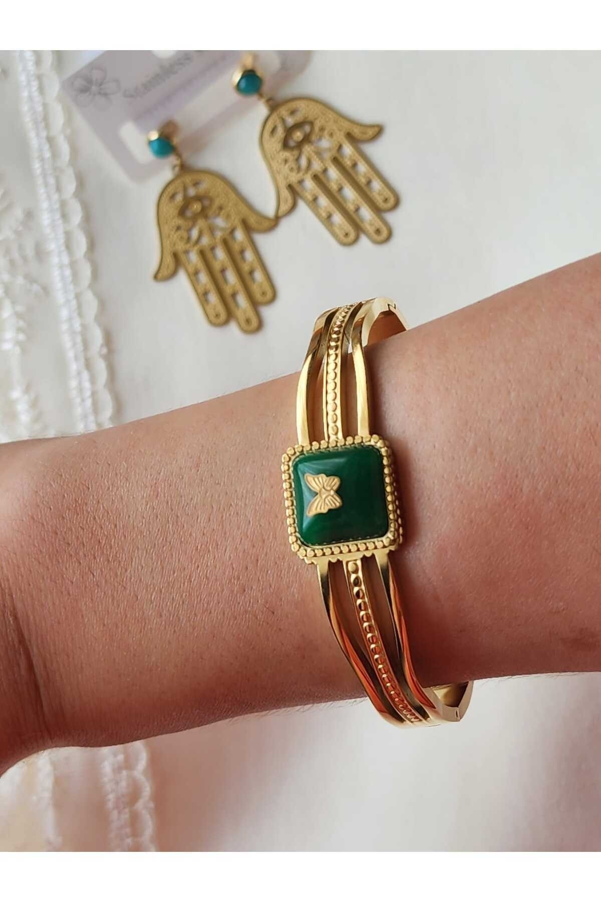 Çelik Kelepçe Küpe Vintage Model Paslanmaz Suya Dayanıklı 3