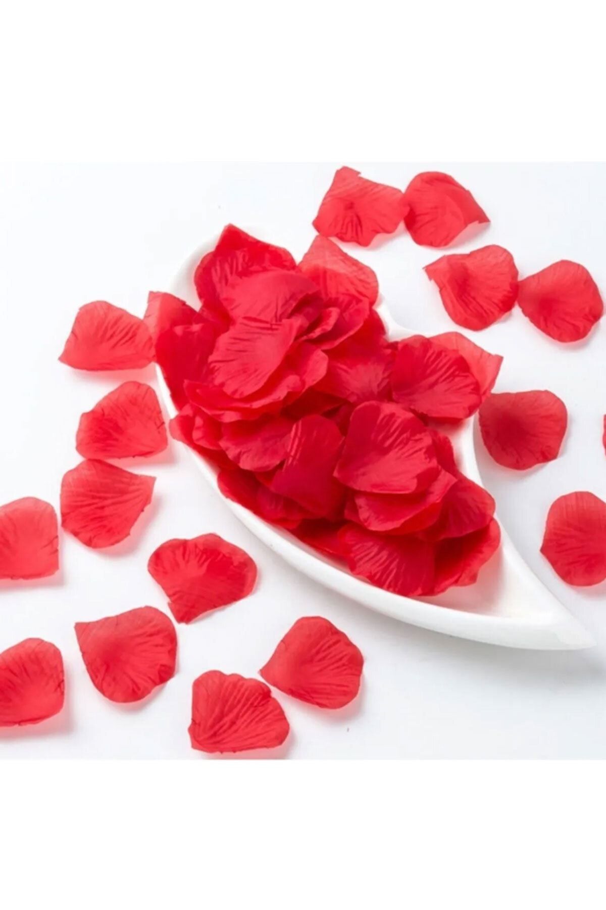 Mutlu Parti 500 Adet 5 Paket Yapay Kırmızı Gül Yaprağı Sevgiliye Yıl Dönümü Hediyesi Romantik 