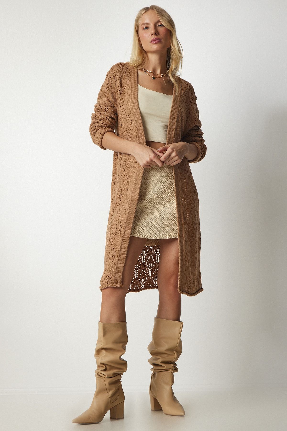 Tan shop colored cardigan