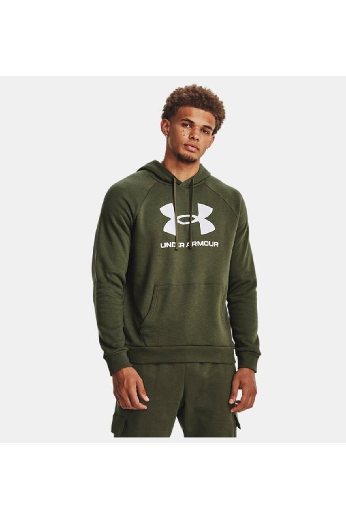 Under Armour Ua Rival Fleece Men s Hooded Logo Top 1379758 390 Trendyol