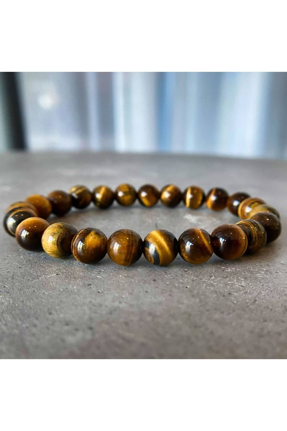TA UZMANI AAA Original Tiger Eye Stone Bracelet NATURAL Trendyol