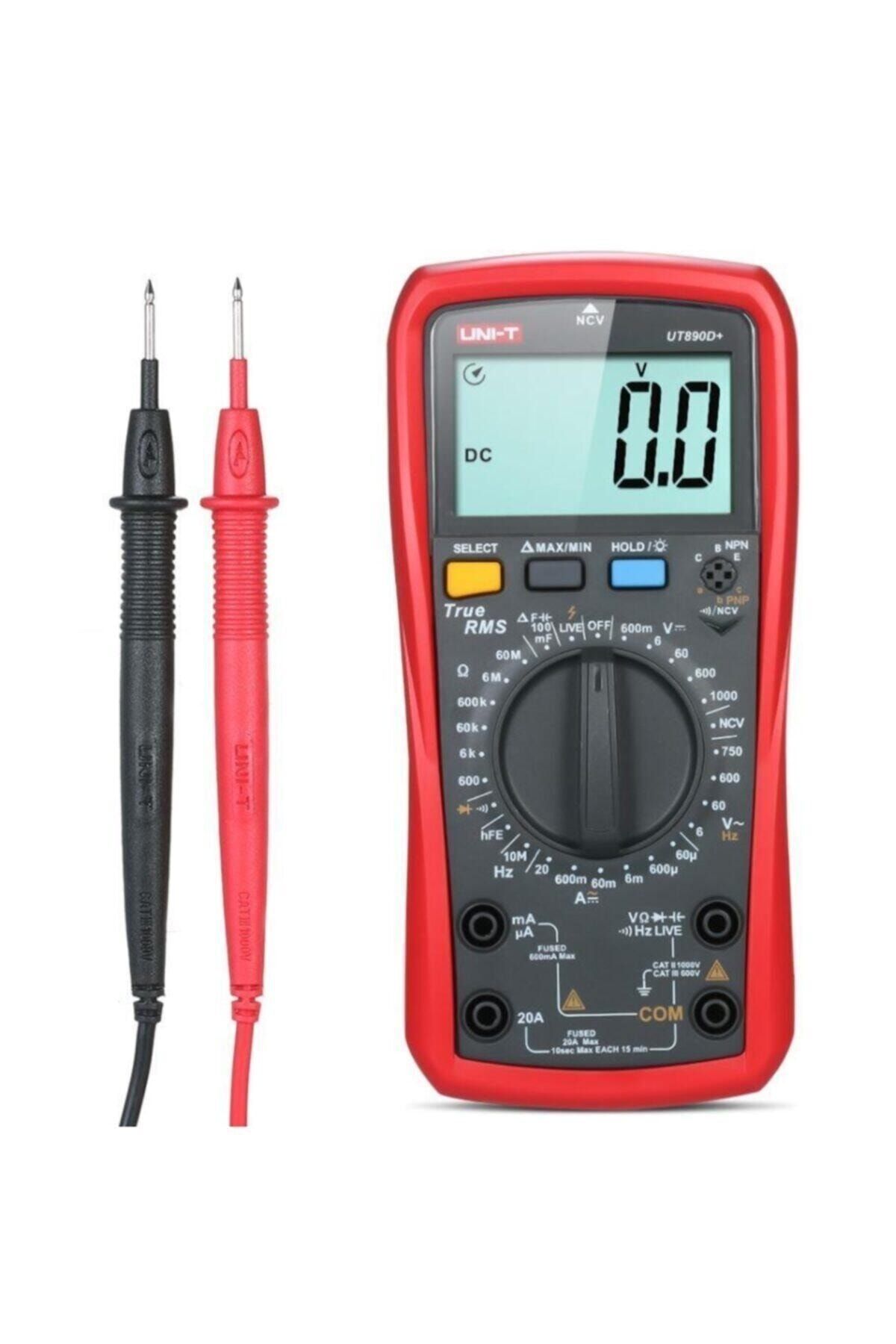 Unit-مقياس رقمي متعدد صحيح Rms Dc 1000v Ac/dc 20a Ut890d+ 1