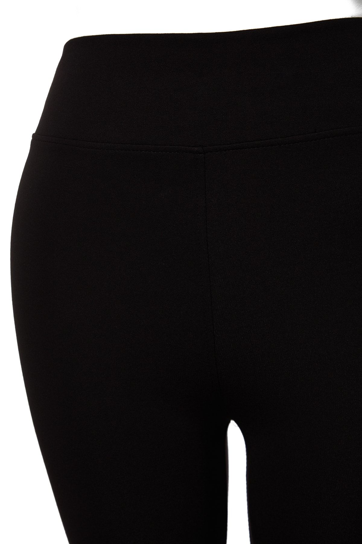 Trendyol Curve-Fekete, magas derekú, kötött, nagy méretű leggings TBBSS22TA0022 8
