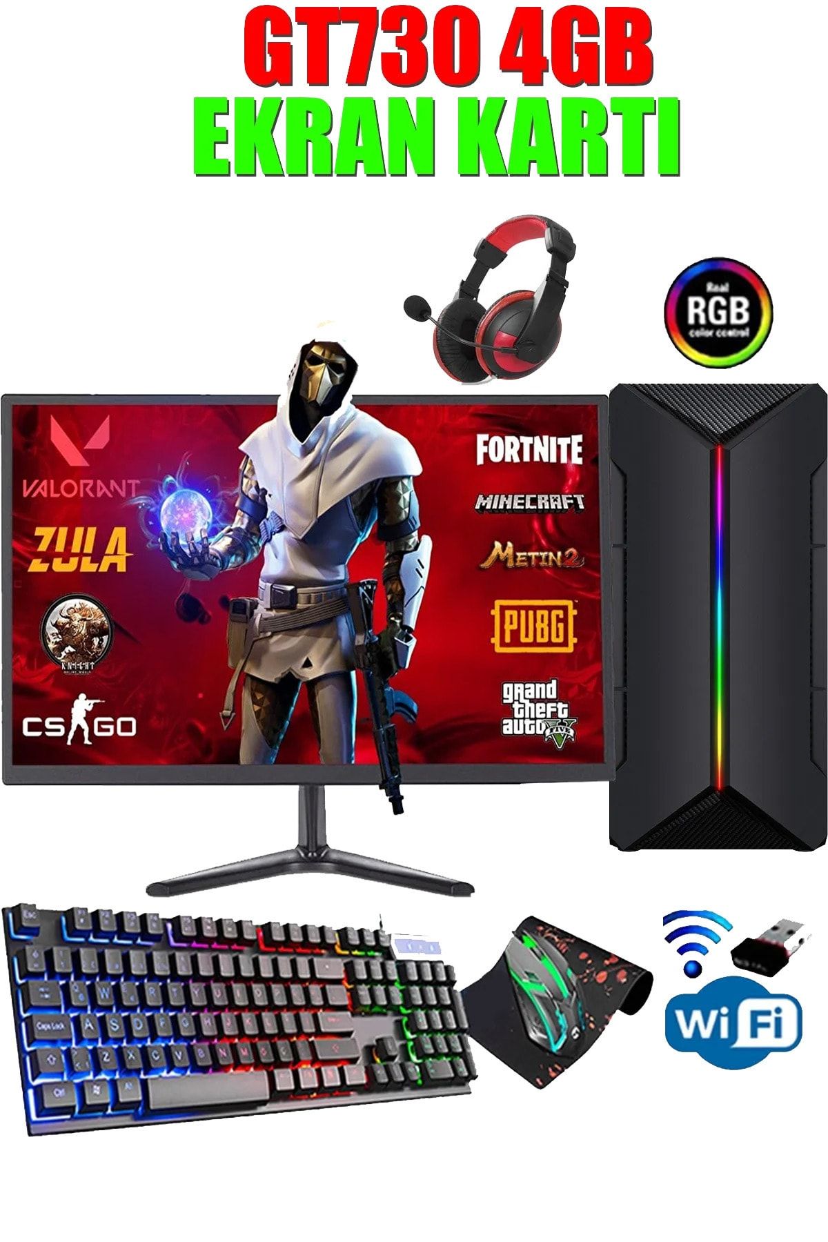 8000 TL Monit r Ekipman Klavye Mouse Dahil S f r Gaming PC Toplama 
