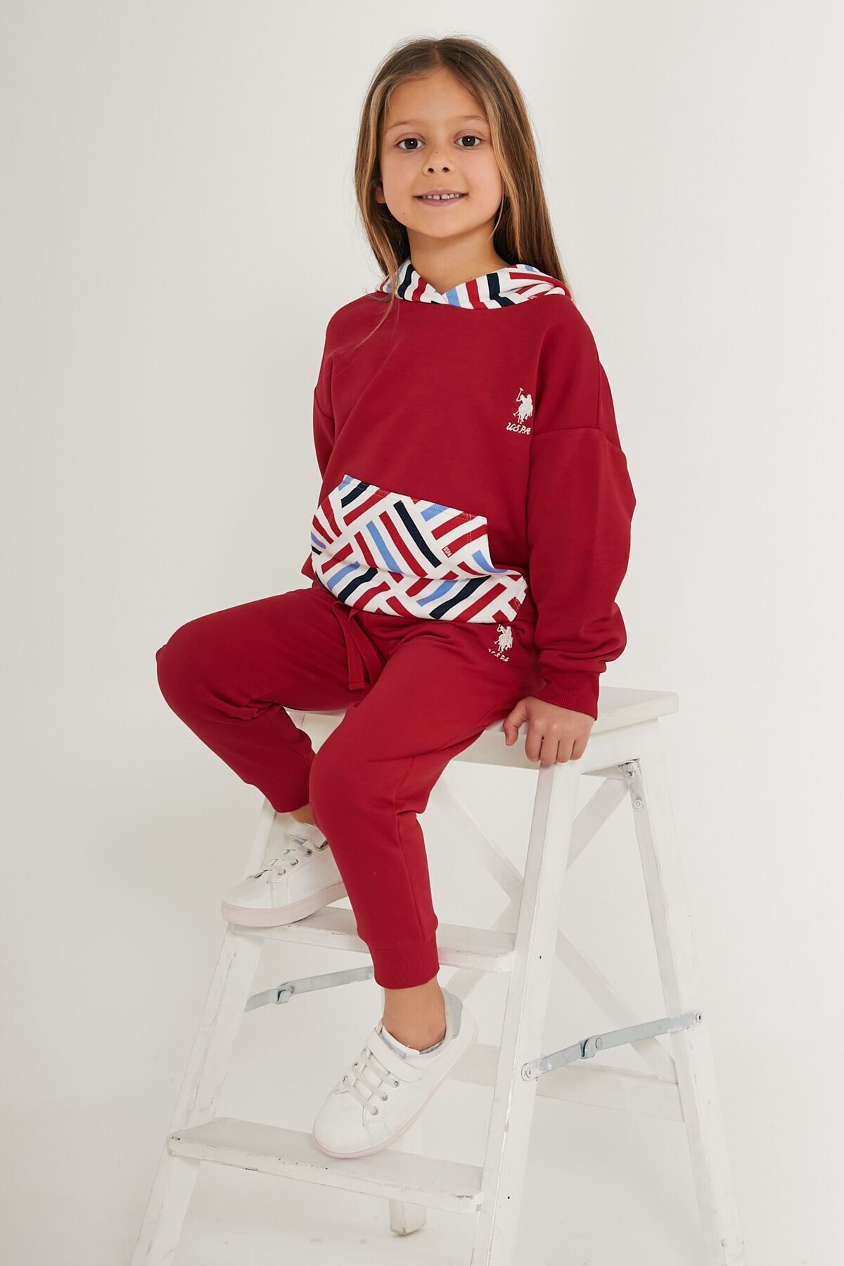 U.S. Polo Assn. Sweatsuit set Red Trendyol