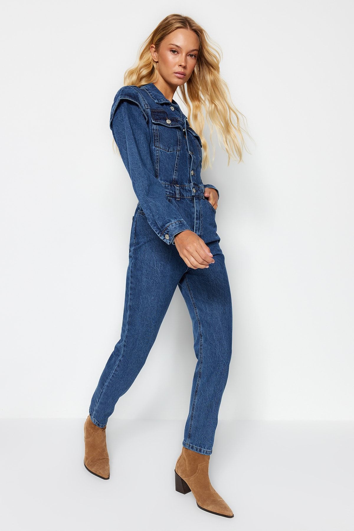 Blue boiler store suit womens
