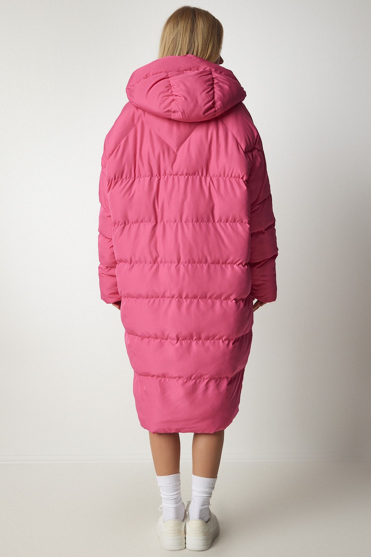 Hot pink bubble jacket clearance