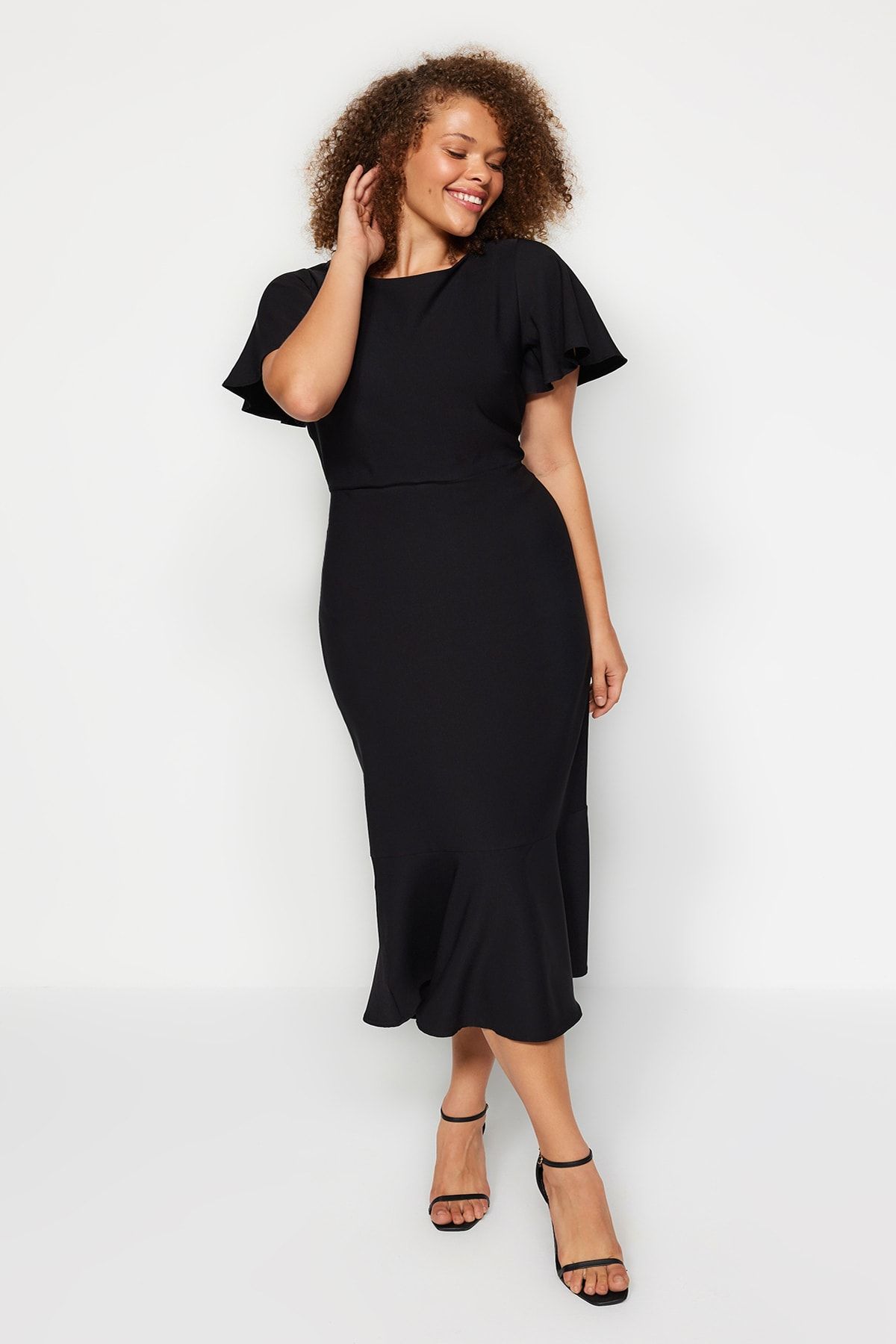 Trendyol Curve Plus Size Dress Black Bodycon