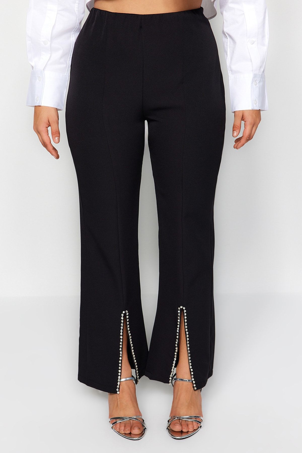 Plus size black hotsell dress pants flare