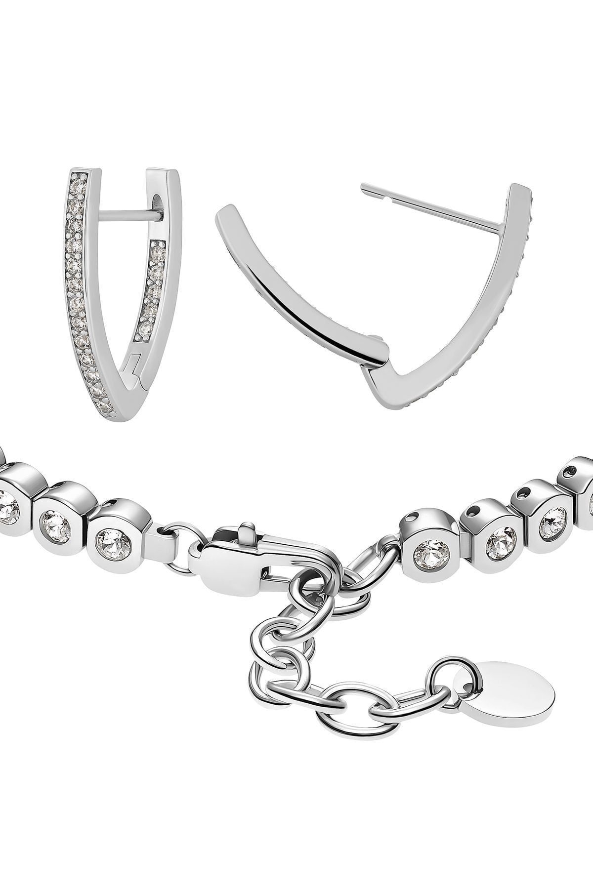 Heideman-Schmuckset Frauen mit Armband und Ohrringen Set Amilla silberfarben Basic 4