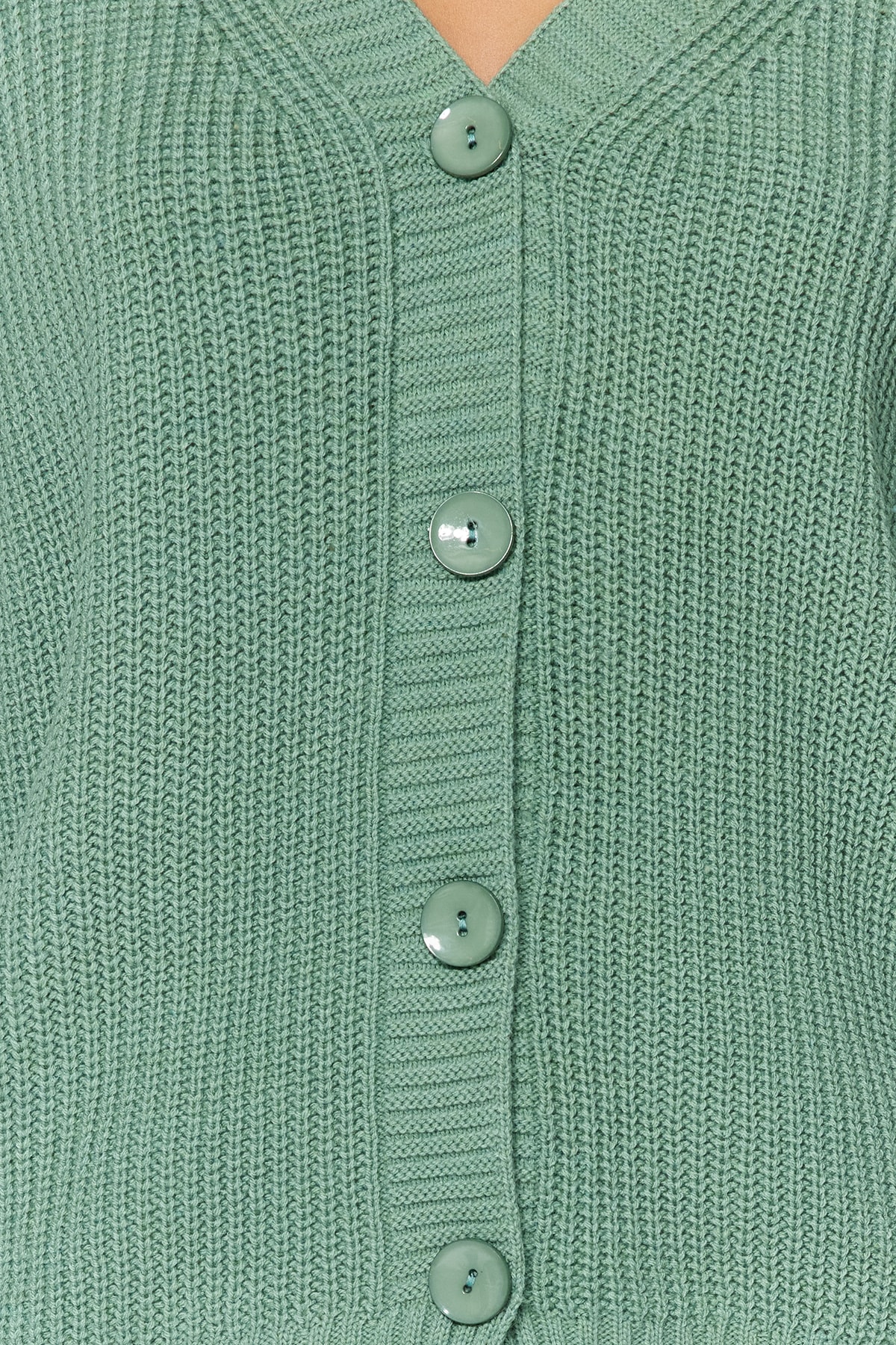 Trendyolmilla  Mint Basic V Yaka Triko Hırka TWOAW24HI00383 - Görsel 3