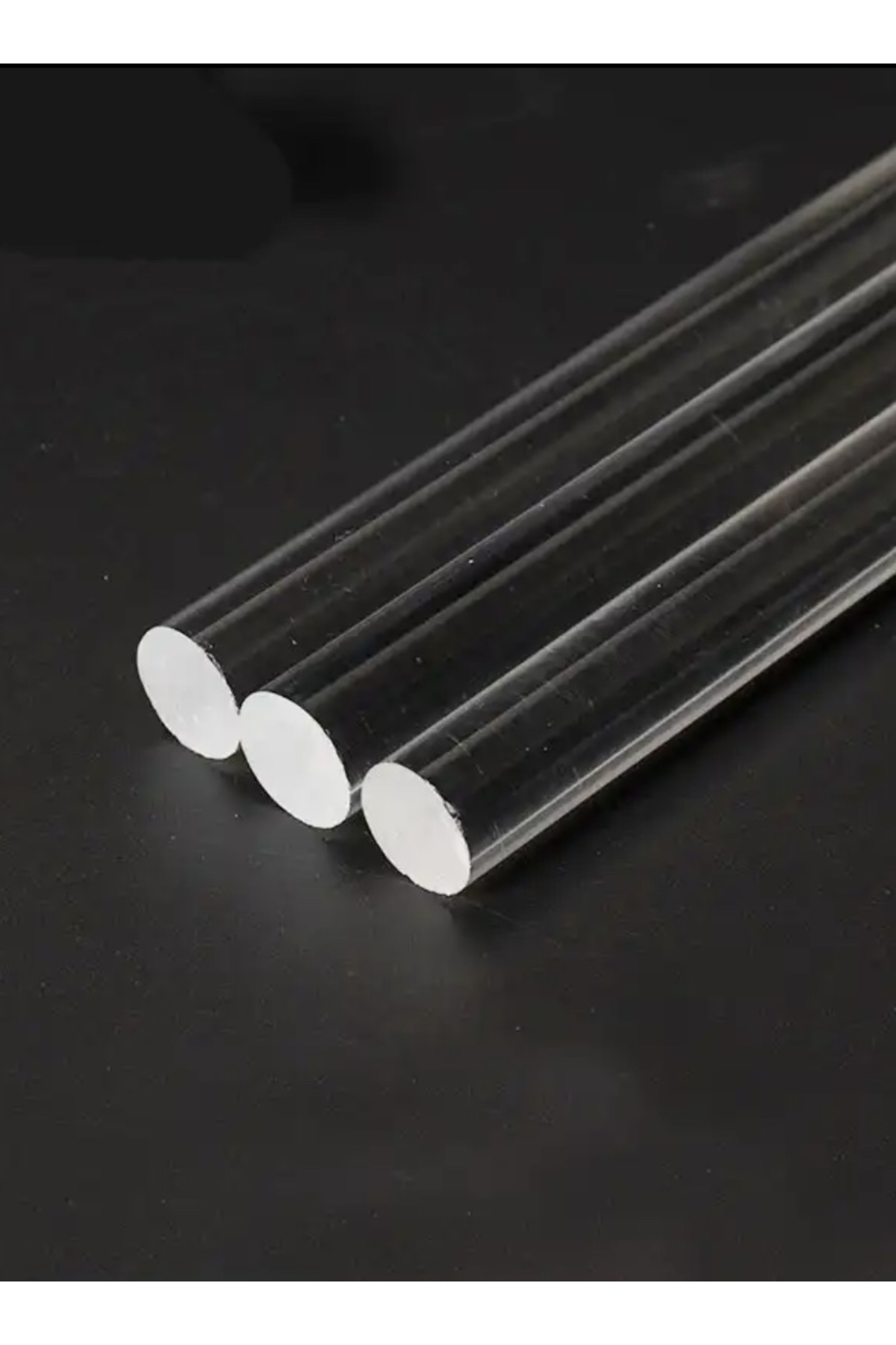 ipeksi pleksi AKRİLİK YUVARLAK ÇUBUK ŞEFFAF 15 MM 40 CM