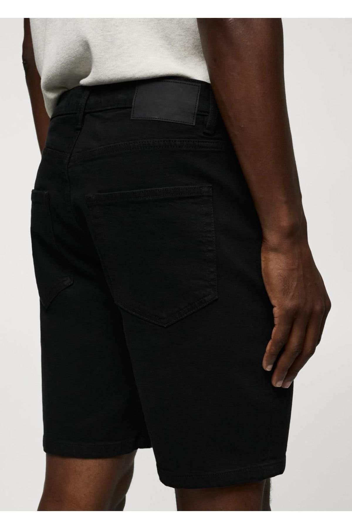 MANGO Man-Regular fit denim bermuda shorts 16