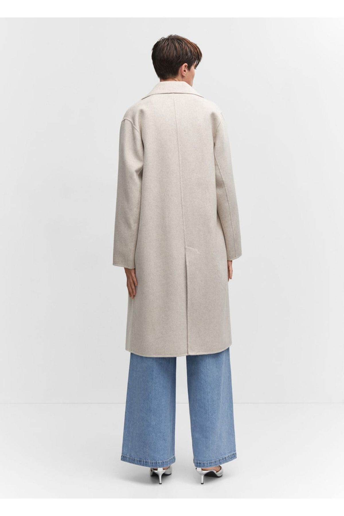 El yapımı oversize yün palto - 19