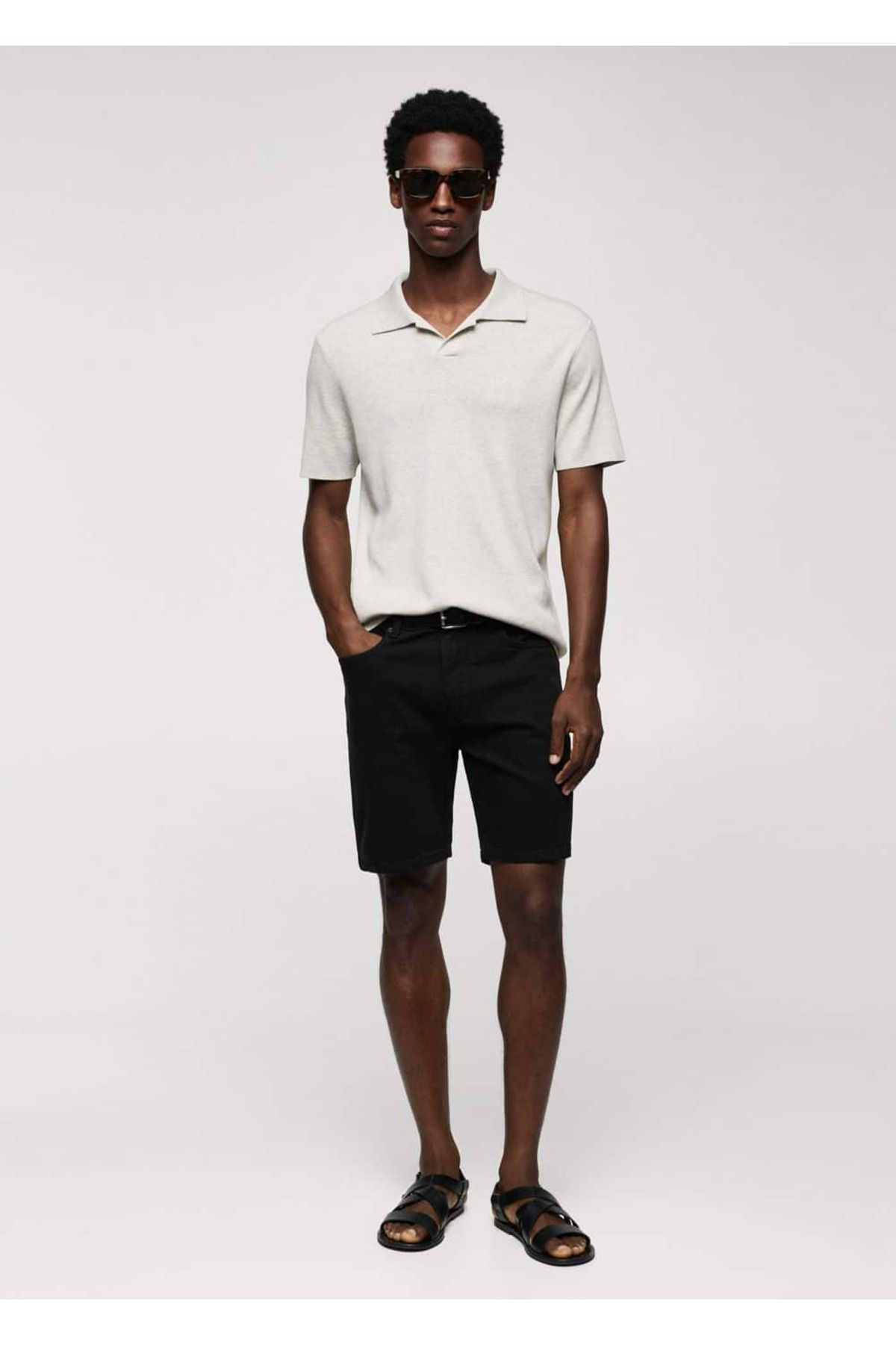 MANGO Man-Regular fit denim bermuda shorts 10
