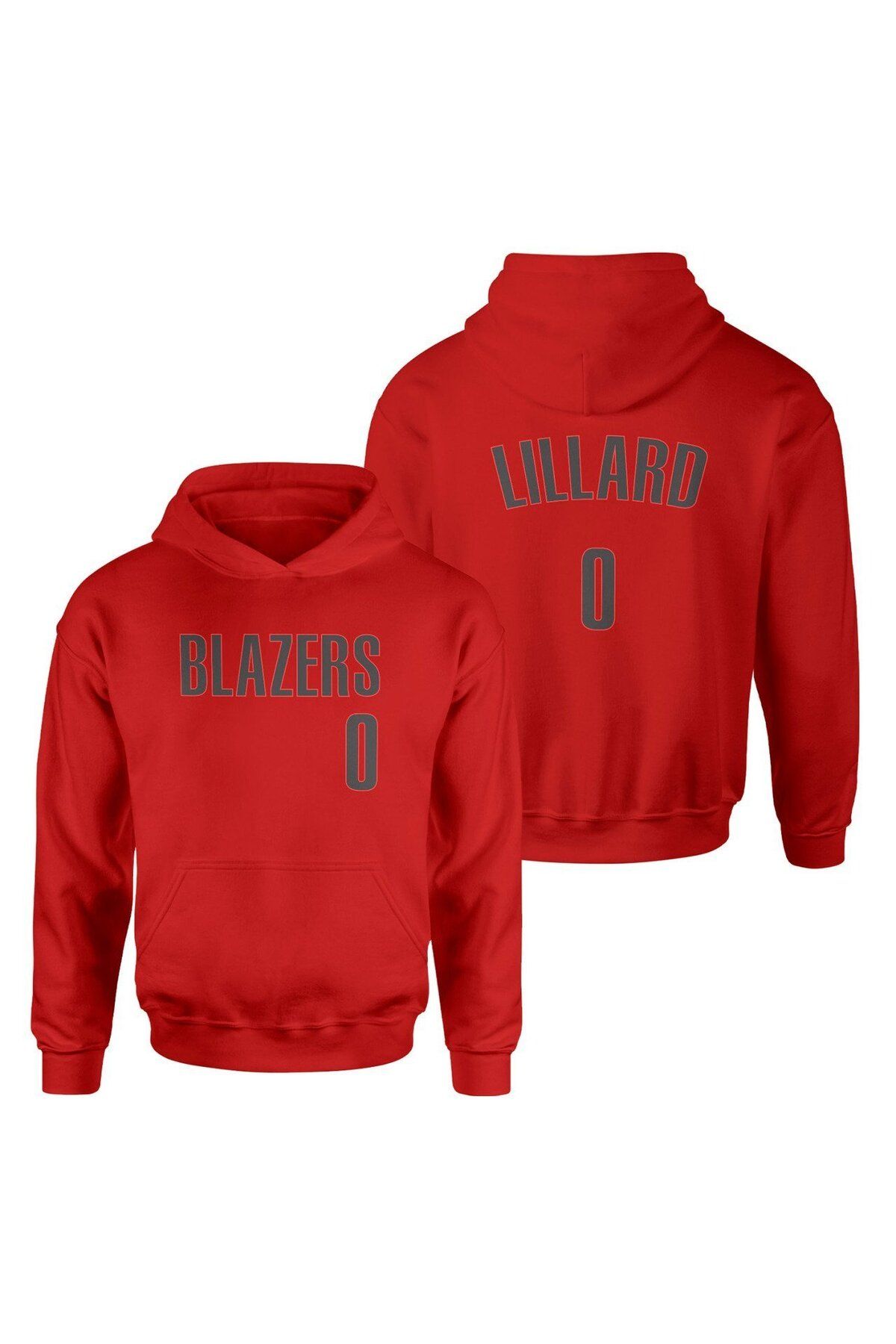 NSJ SPORTIVE Damian Lillard Red Vertical Hoodie Trendyol