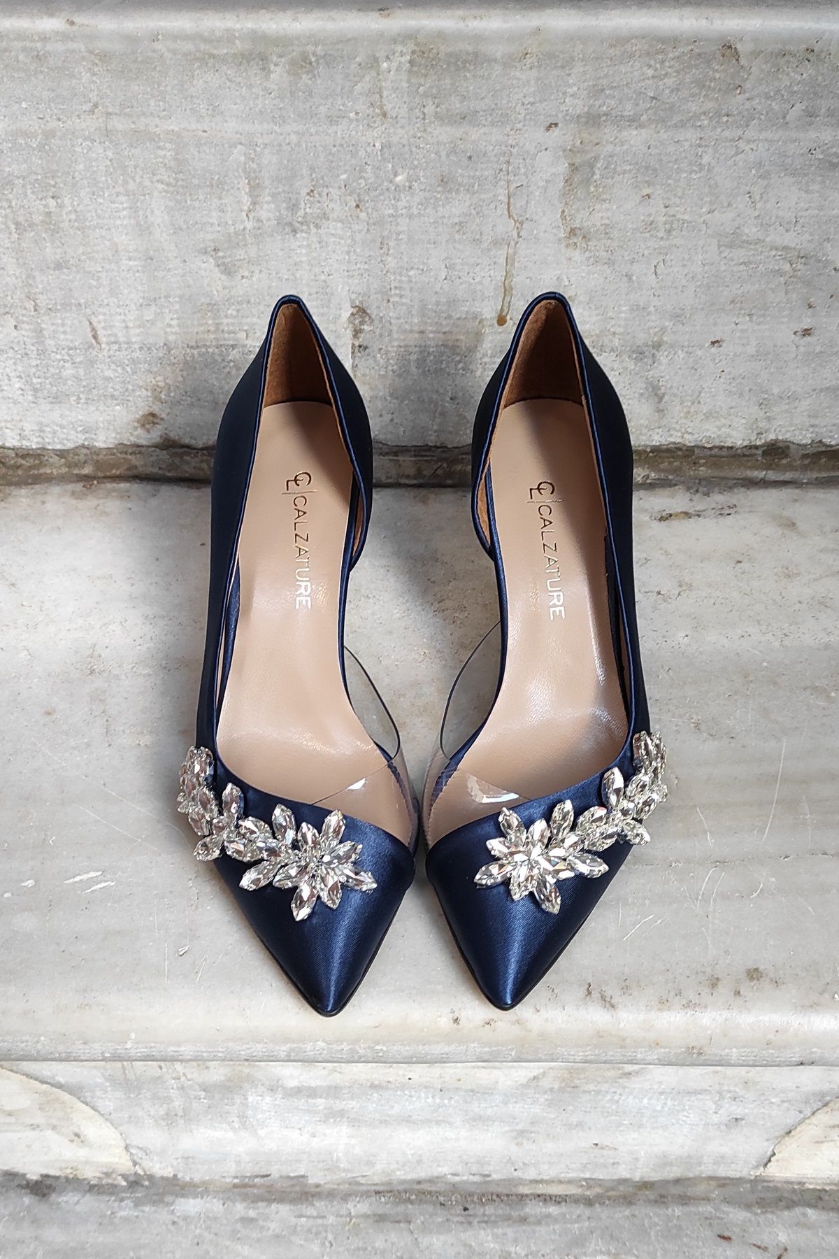 Navy gold heels online