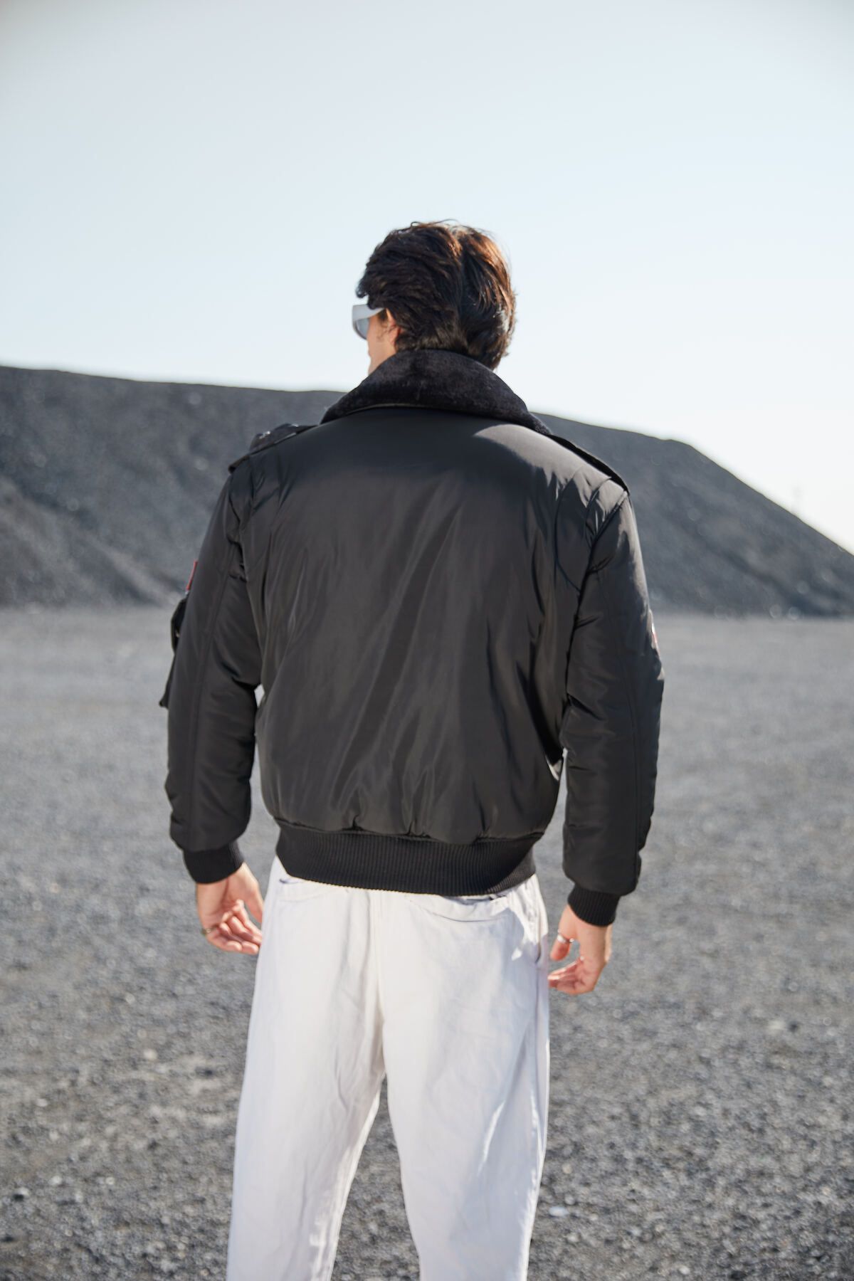 Pilot jacket cheap with epaulettes