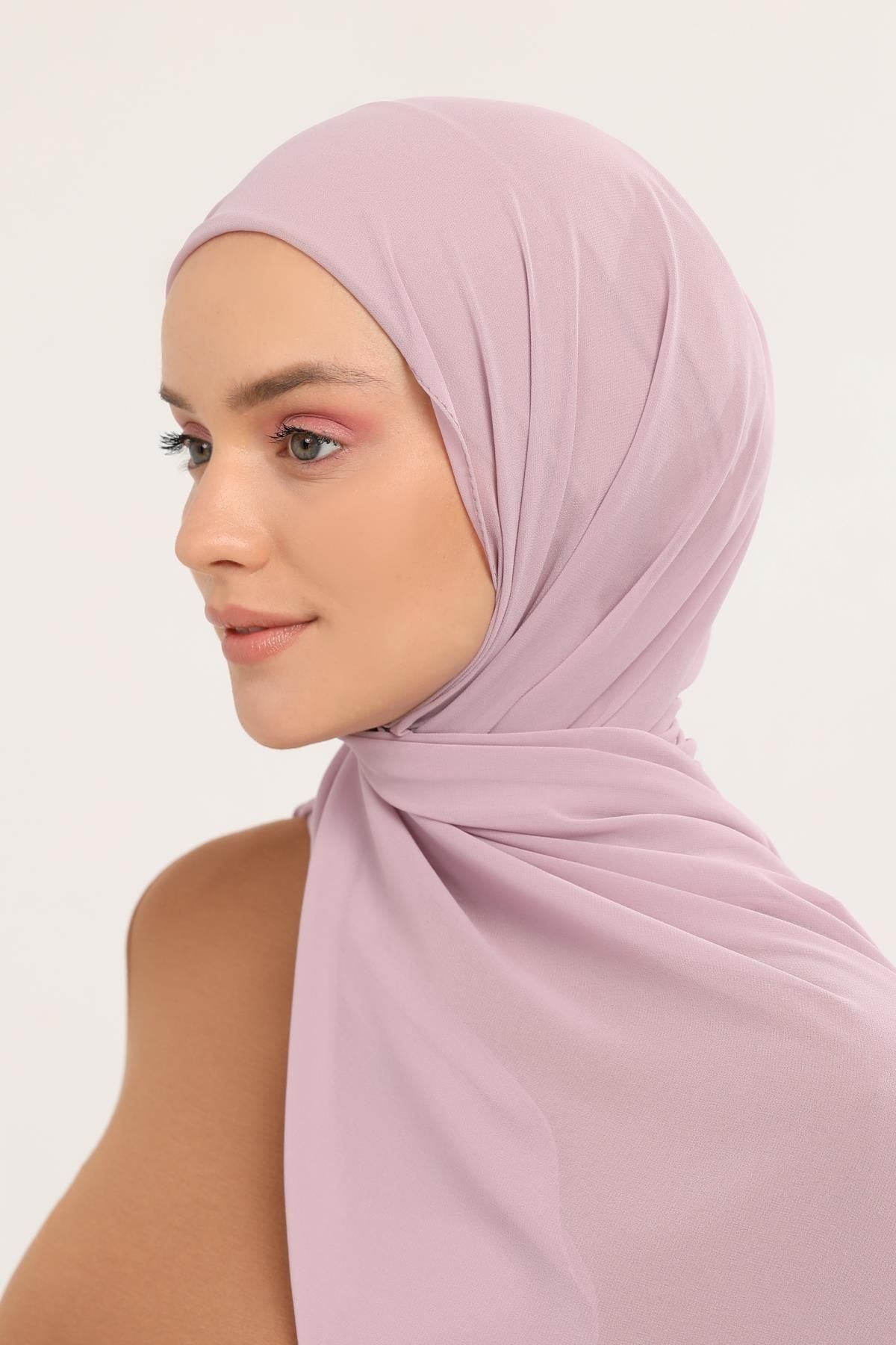 Altobeh-Ready Practical Luxury Interlocking Elastic Boned Chiffon Shawl Powder 3