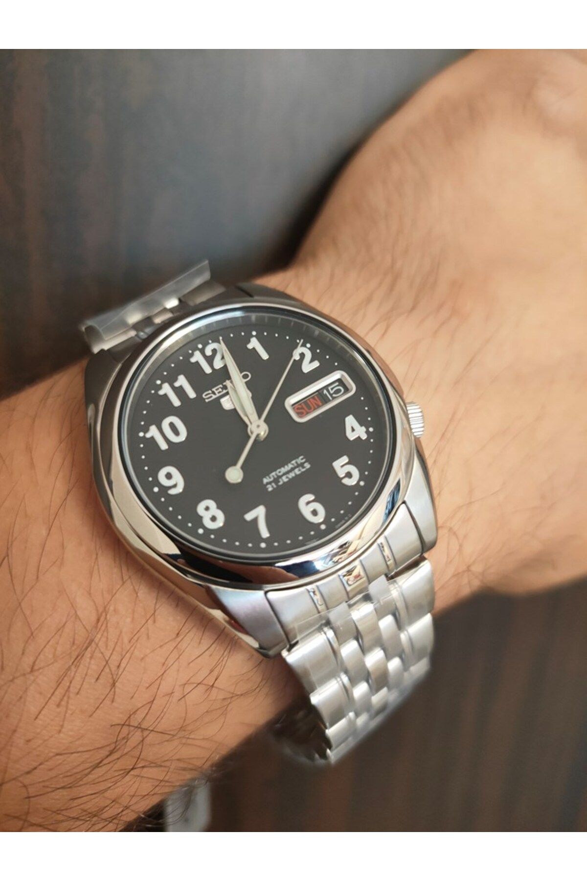 Seiko Snk381k1 Numeral Automatic Men s Wristwatch Trendyol