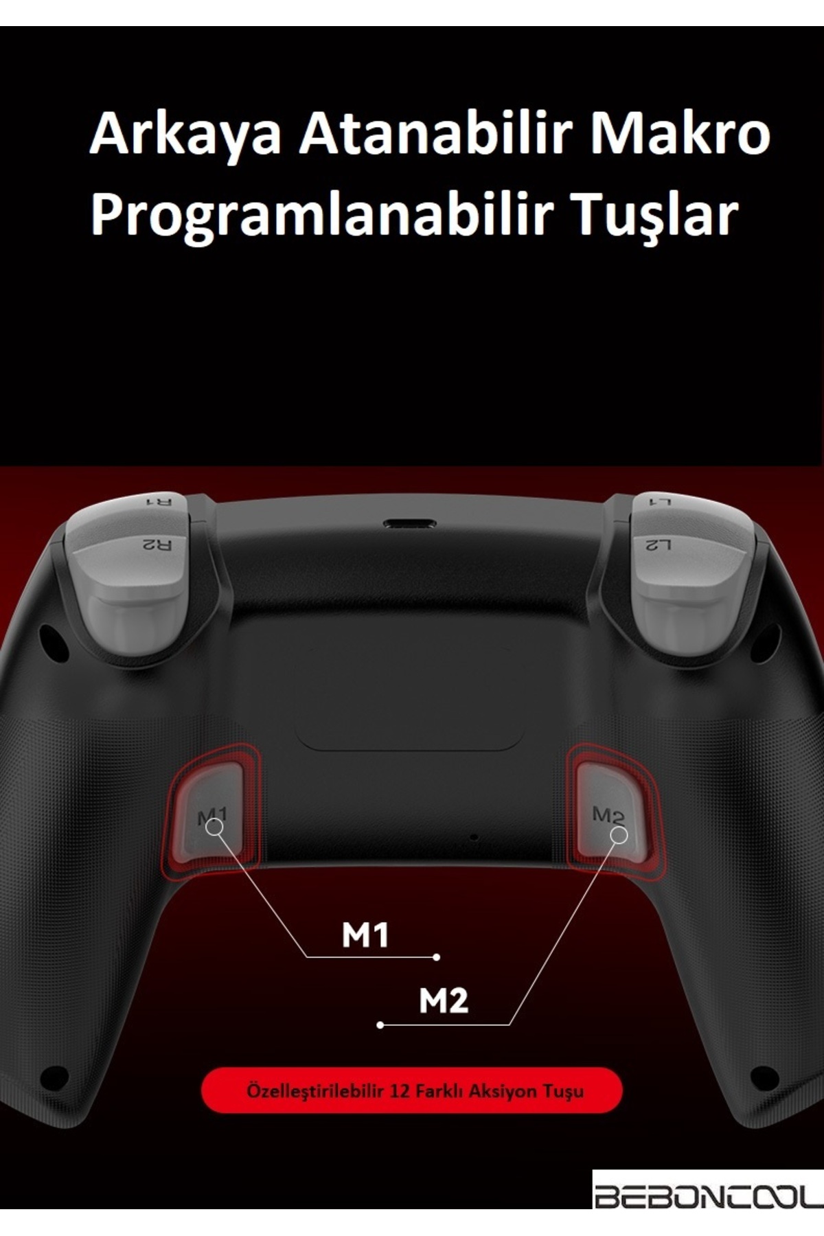 P08 PS4-PS3-Nintendo Switch-PC-IOS Uyumlu Çift Titreşimli Joystick Gamepad Kol 2