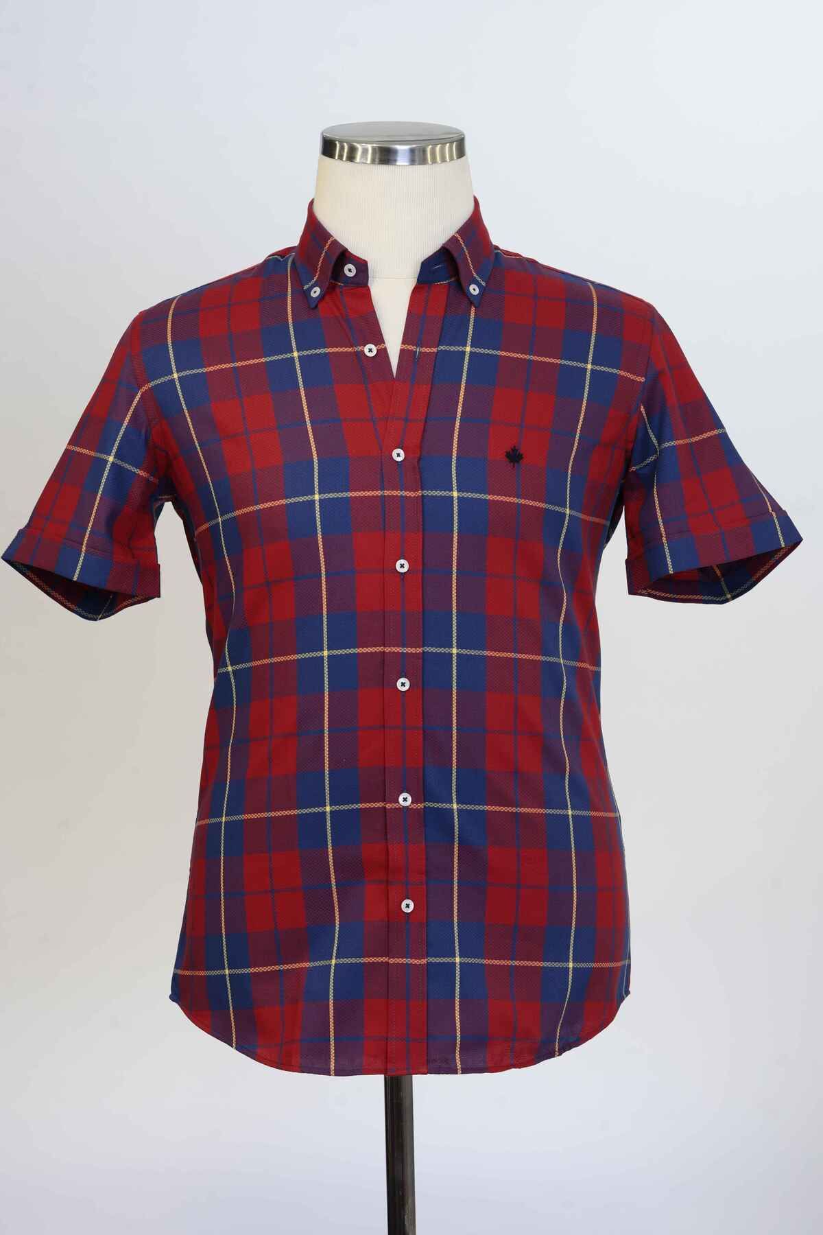 Paul Martin Canadian 100 Cotton Checked Oxford Short Sleeve