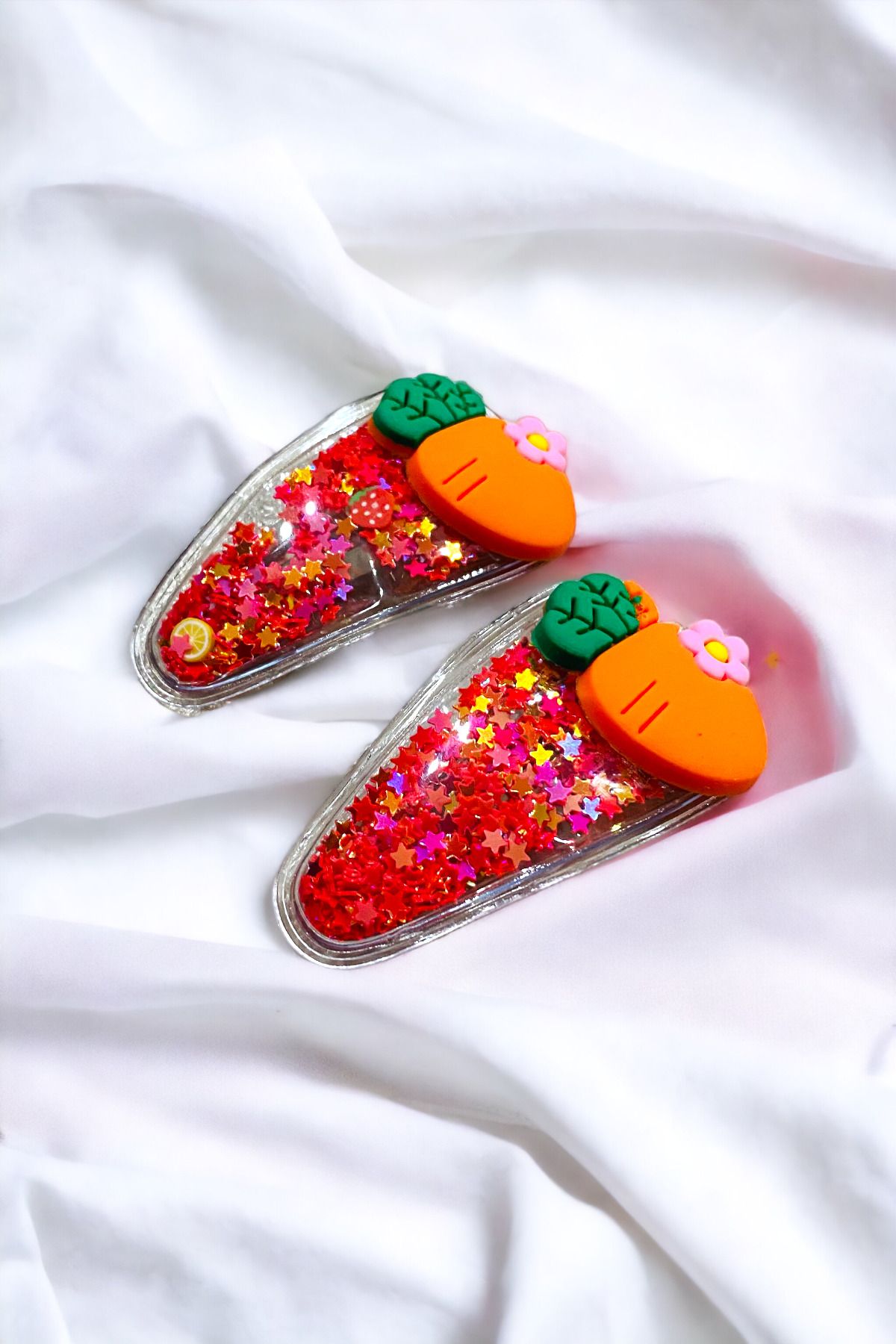 AYMETA TİCARET-Set of 2 Sequined Figured Snap Snap Buckles 3