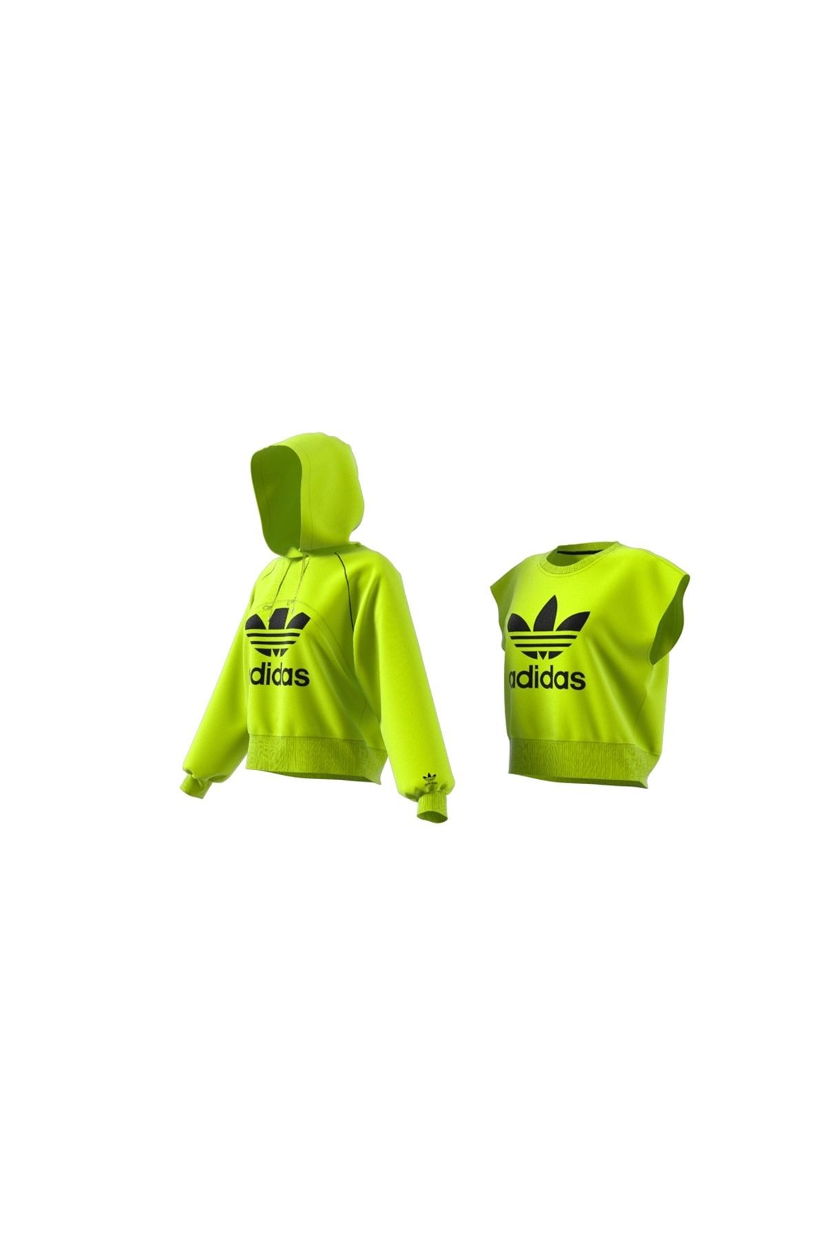 Adidas neon clearance green sweatshirt