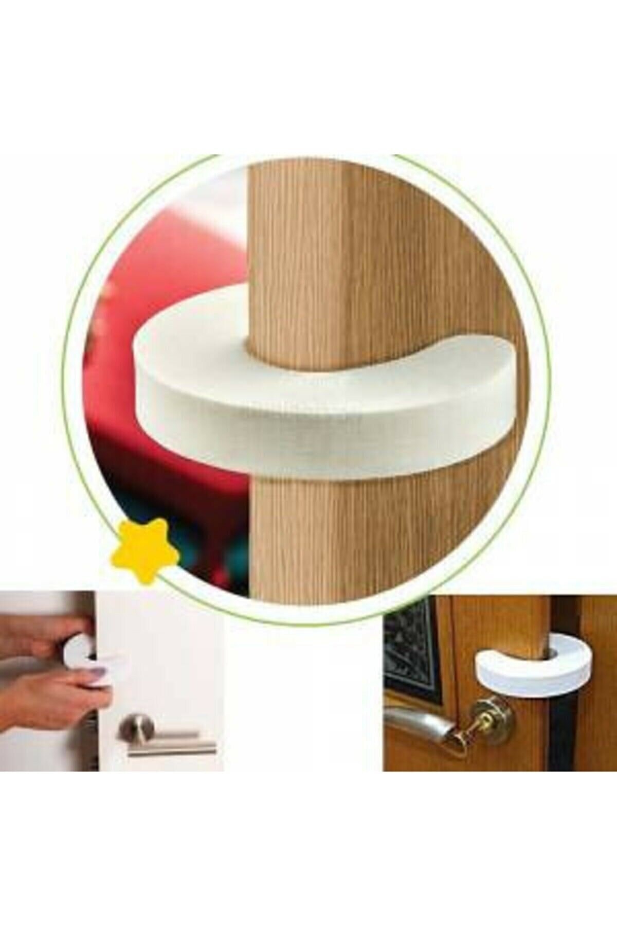 İdeal Baby 2 Adet Bebek Ve Çocuk Koruma Kapı Sünger Stoperi Bebek Güvenlik fotoğrafı 3 (önizleme)