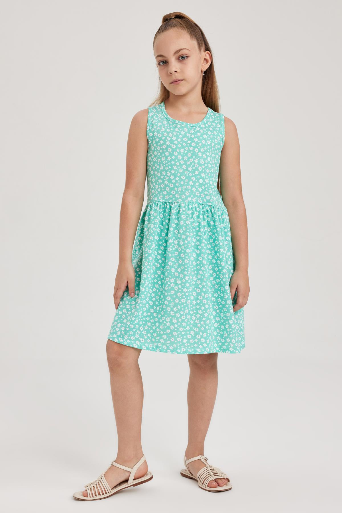 لباس مجلسی دخترانه سبز دفکتوDefacto | B0673A823SM اورجینال - تصویر 2