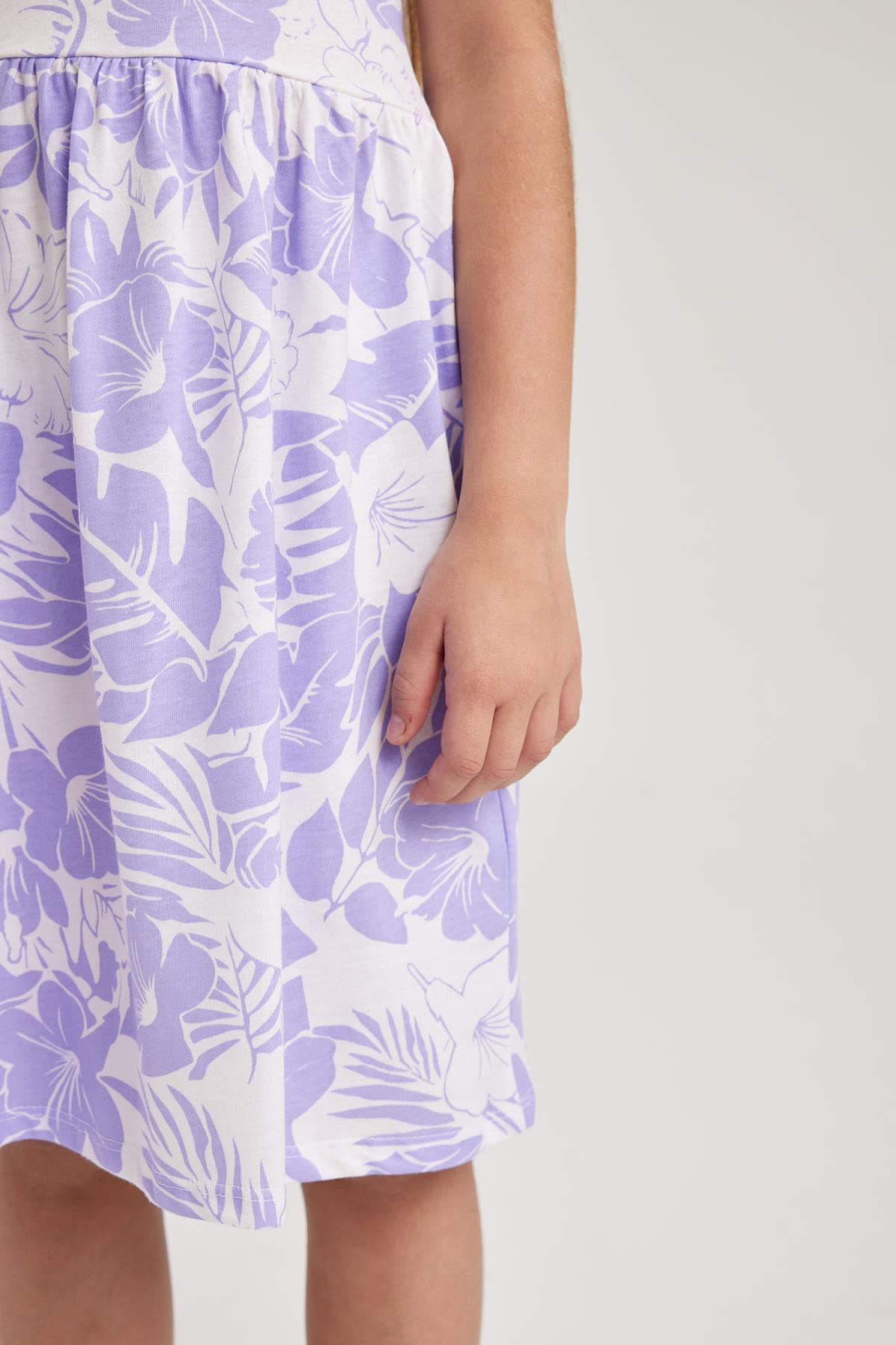 لباس مجلسی دخترانه بنفش دفکتوDefacto | B0674A823SM اورجینال - تصویر 5