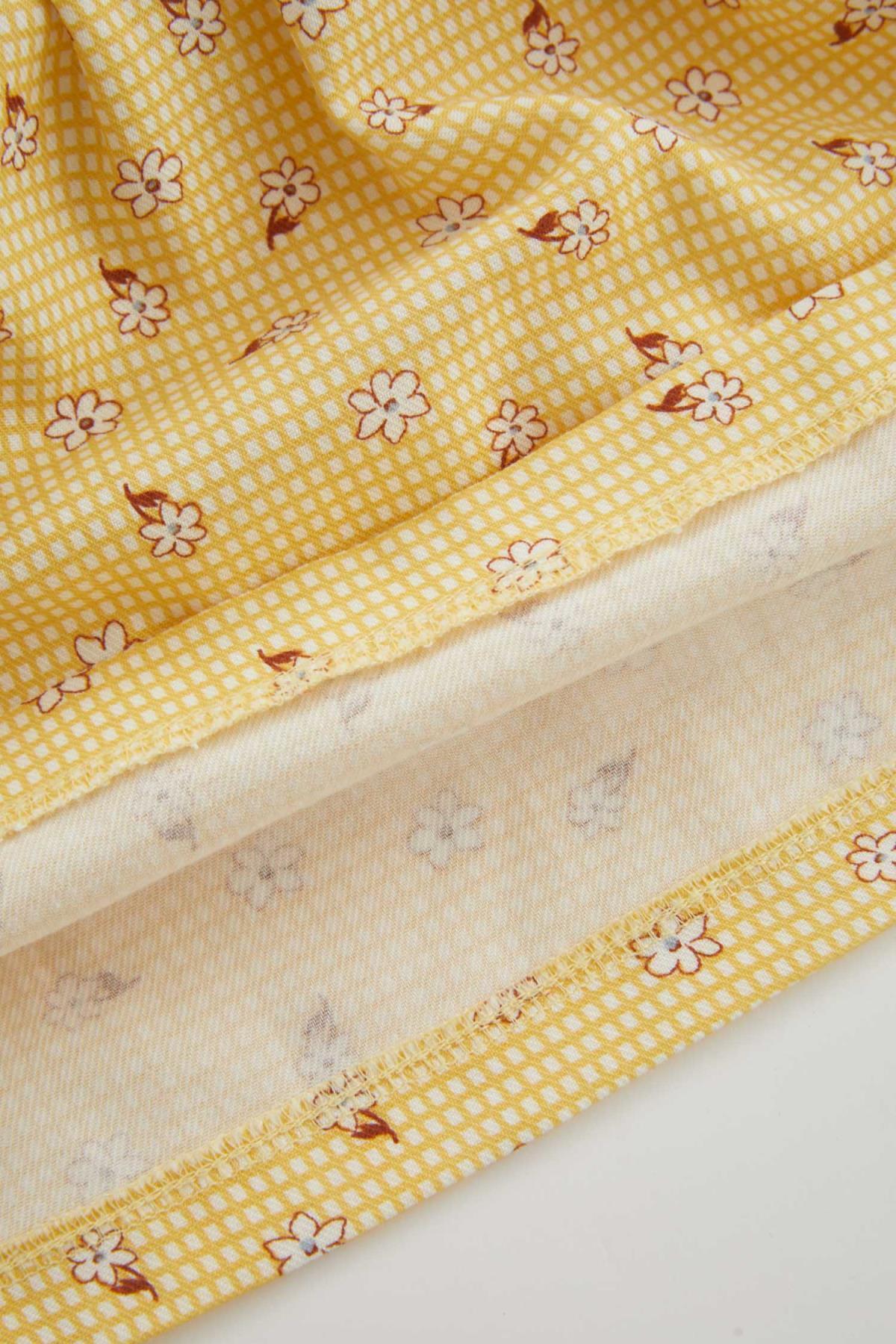 لباس مجلسی دخترانه زرد دفکتوDefacto | A9052A523AU اورجینال - تصویر 3