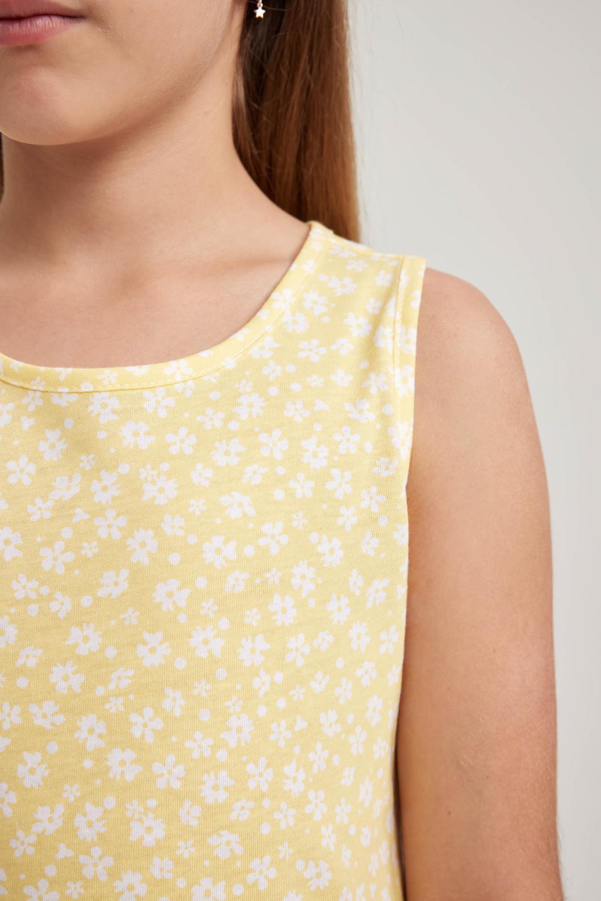 لباس مجلسی دخترانه زرد دفکتوDefacto | B0673A823SM اورجینال - تصویر 5