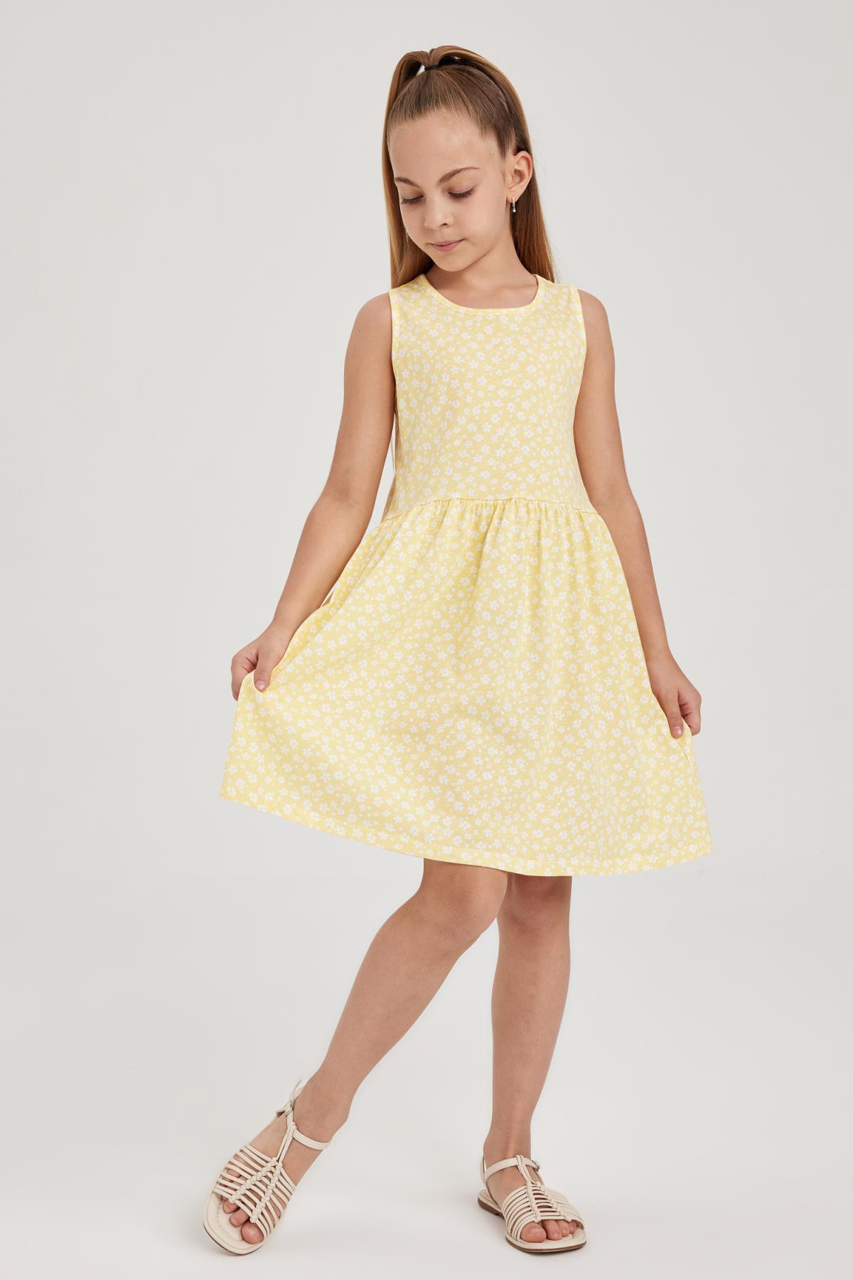 لباس مجلسی دخترانه زرد دفکتوDefacto | B0673A823SM اورجینال - تصویر 2