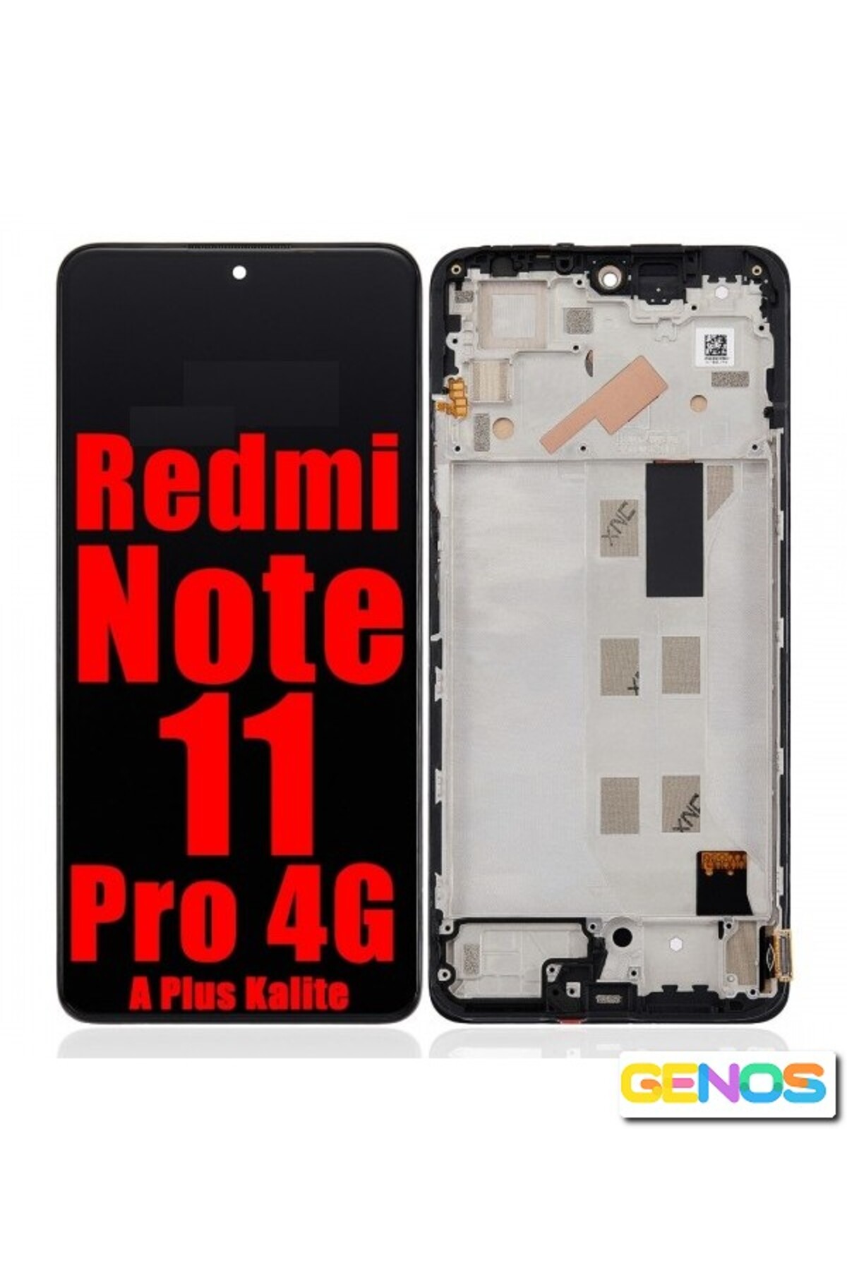 Genos Xiaomi Redmi Note 11 Pro Lcd Ekran Dokunmatik Siyah Çıtalı A Plus Kalite