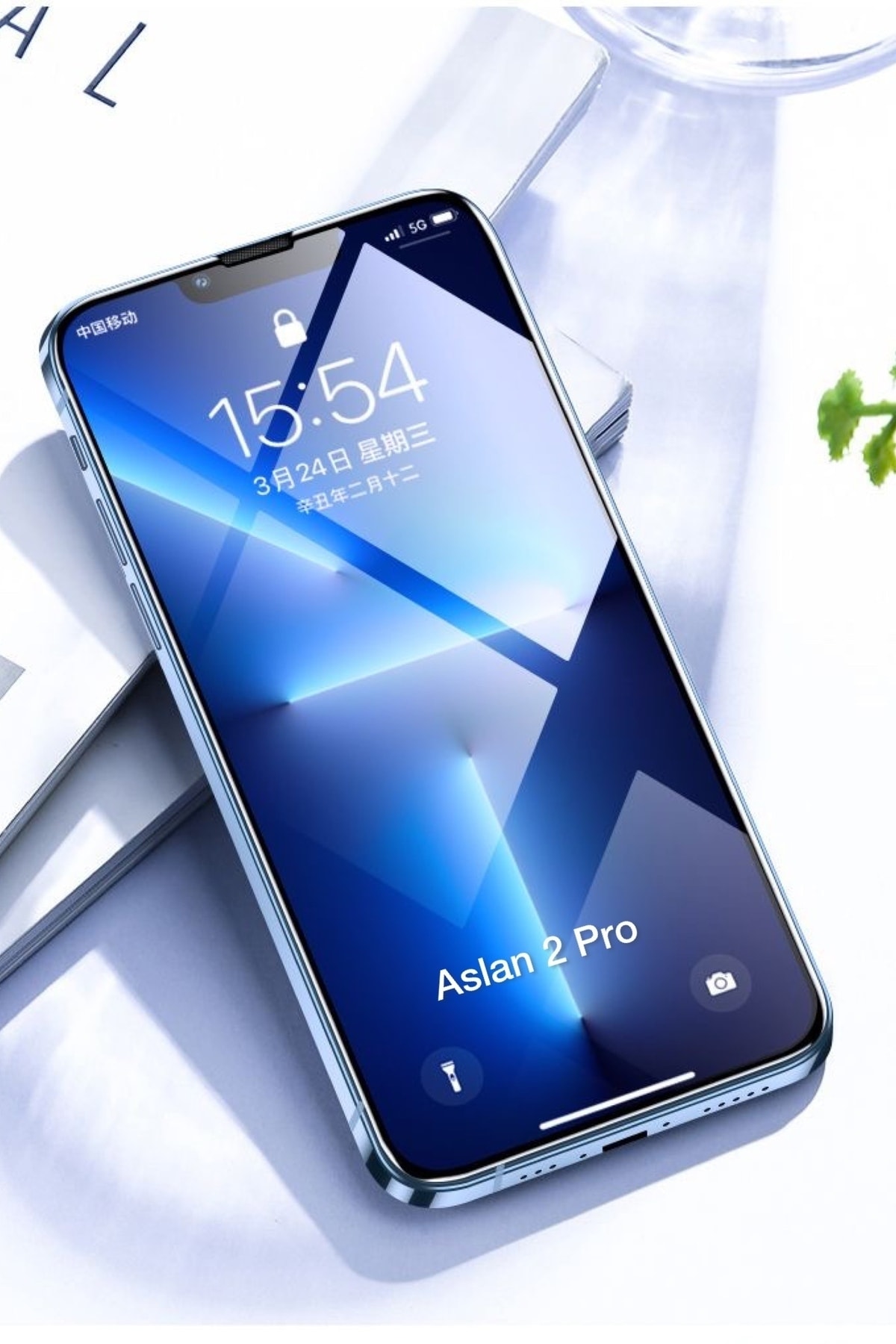 iphone 13ProMax-14Plus Aslan 2 Pro Ekran Koruyucu Kırılmaz CAM Kavisli Anti Static Çizilmez Cam 8