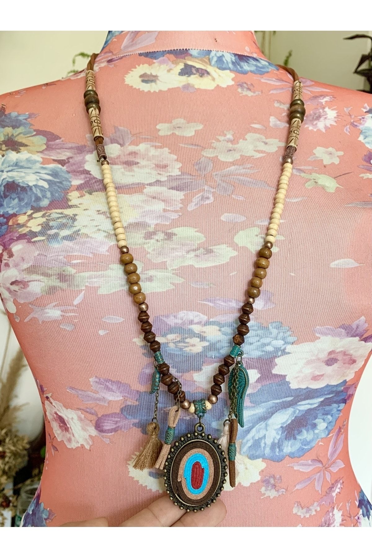 Hippie bead deals necklace